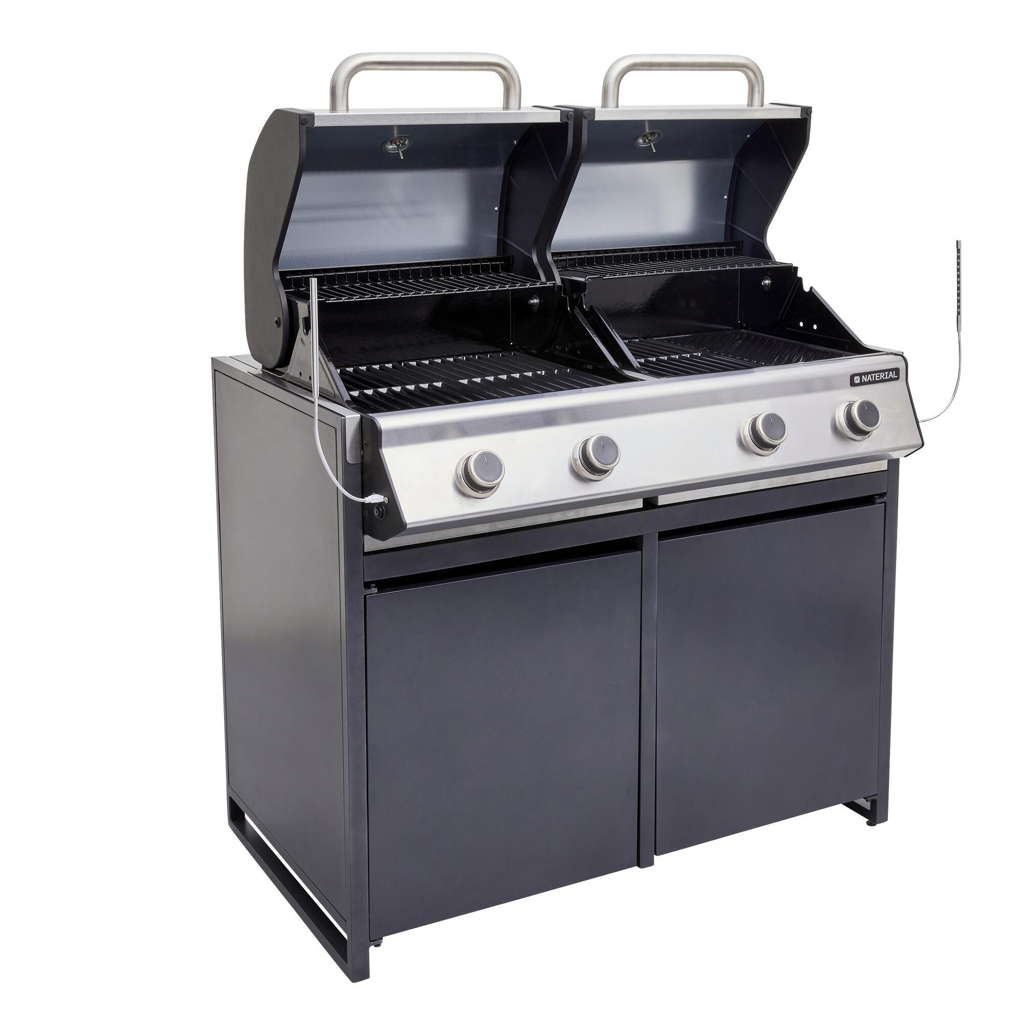 Módulo para barbecue Hudson 4 queimadores alumínio 109x60 cm Naterial Europa - 29