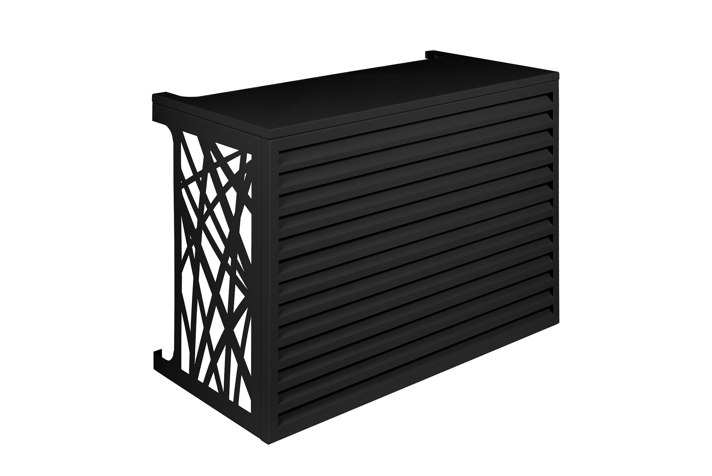 Cache-climatiseur, DEVAUX Mixte bois aluminium anthracite, l.102 x H.78 cm - 7