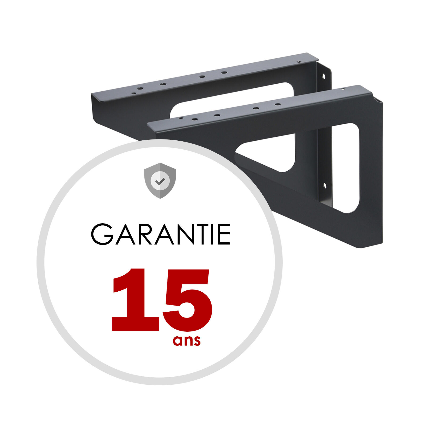 Equerre murale H.17.5 x l.25 x P.3 cm RENZ, gris anthracite - 4