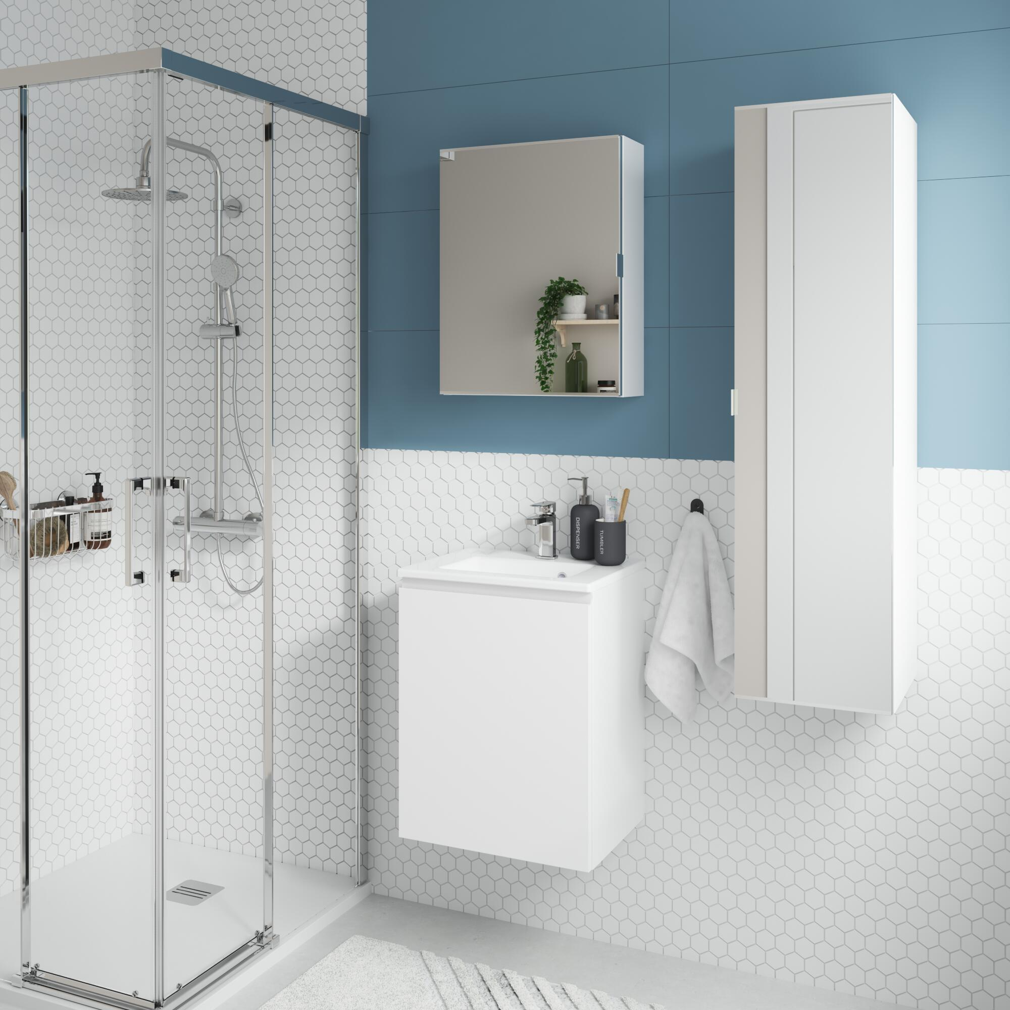 Colonne l.30 x H.115 x P.33 cm, blanc, Remix - 6