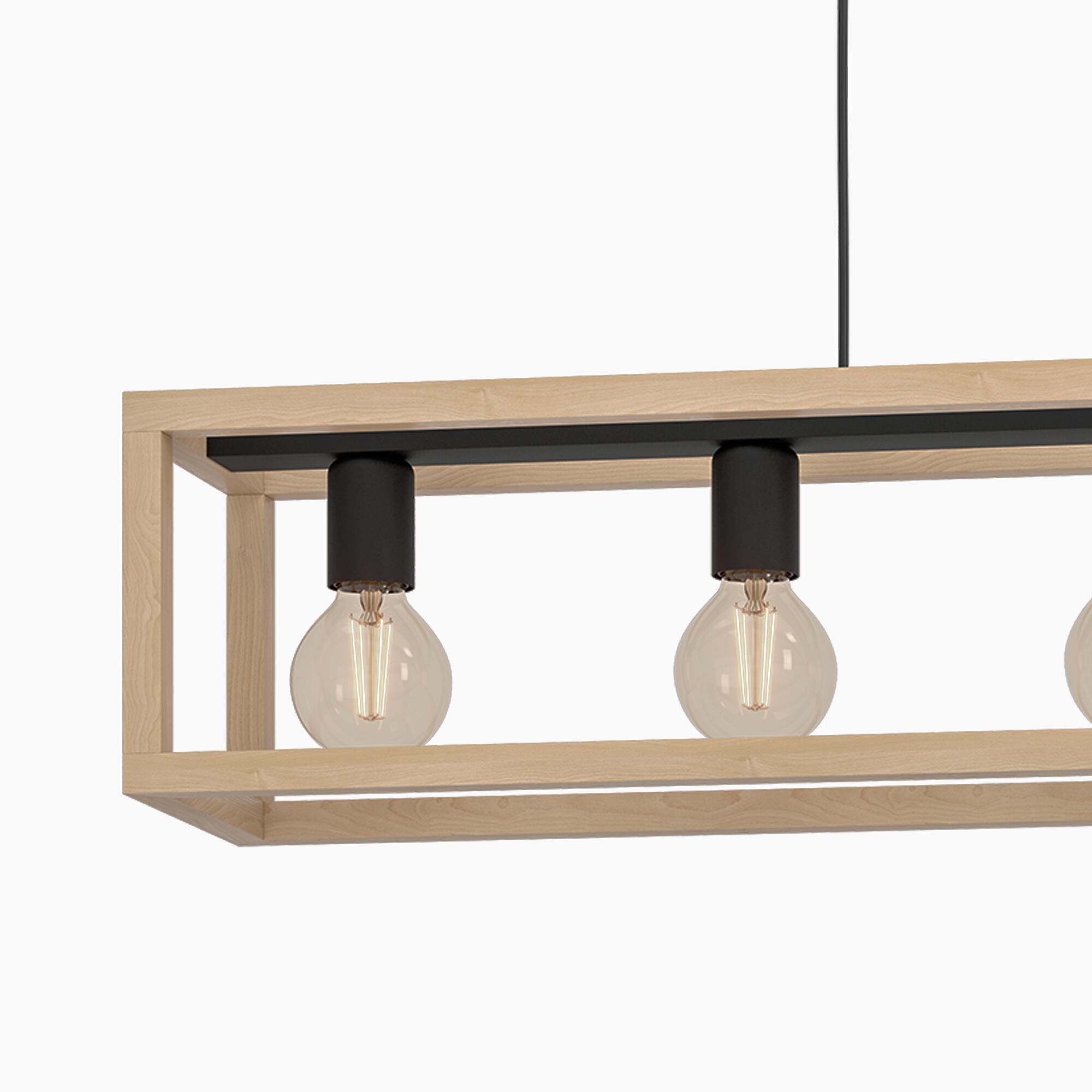 Suspension Elgort acier, marron, Diam.20 cm INSPIRE, E27 - 3