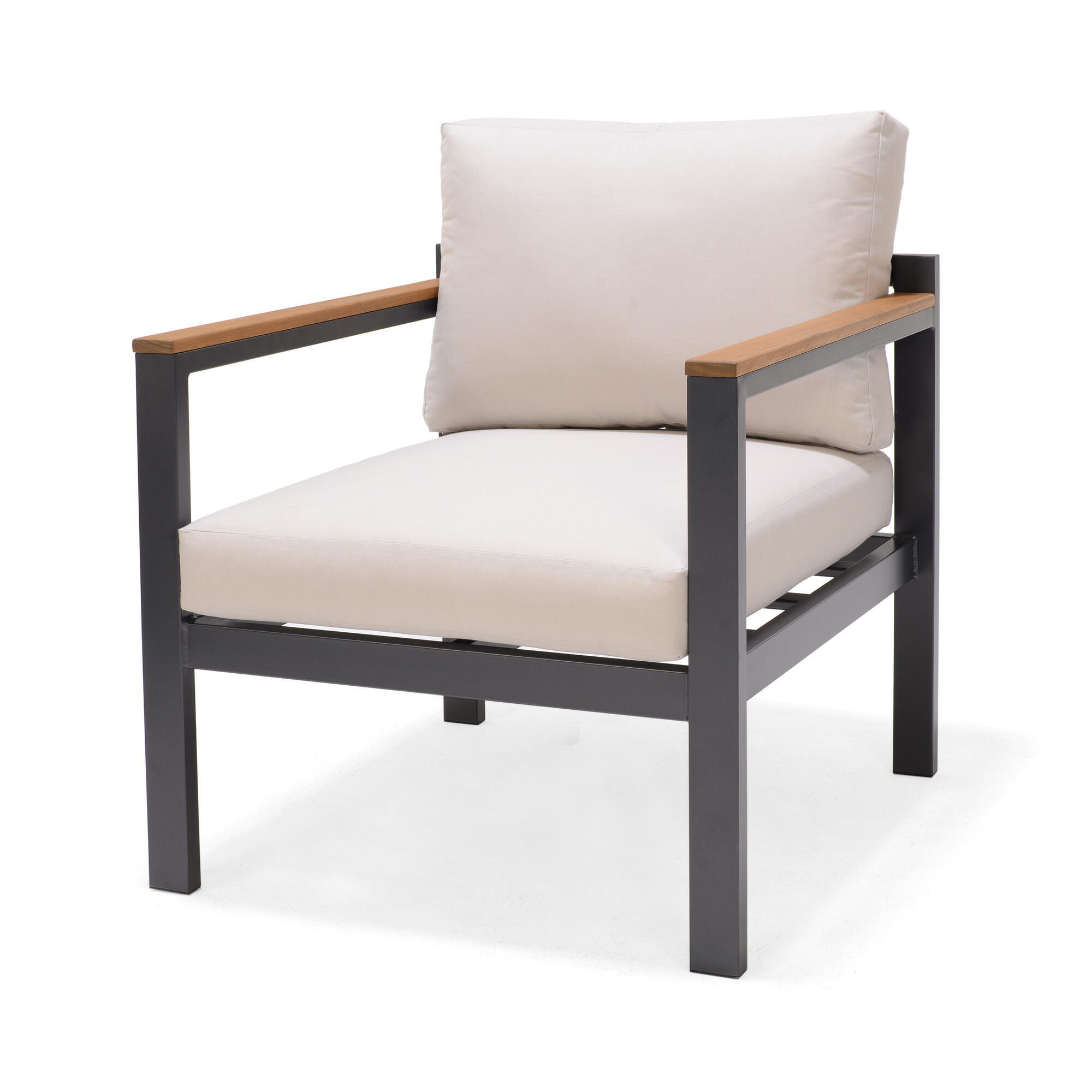 Set de porche NATERIAL Oris II de aluminio gris/beige para 4 personas - 8