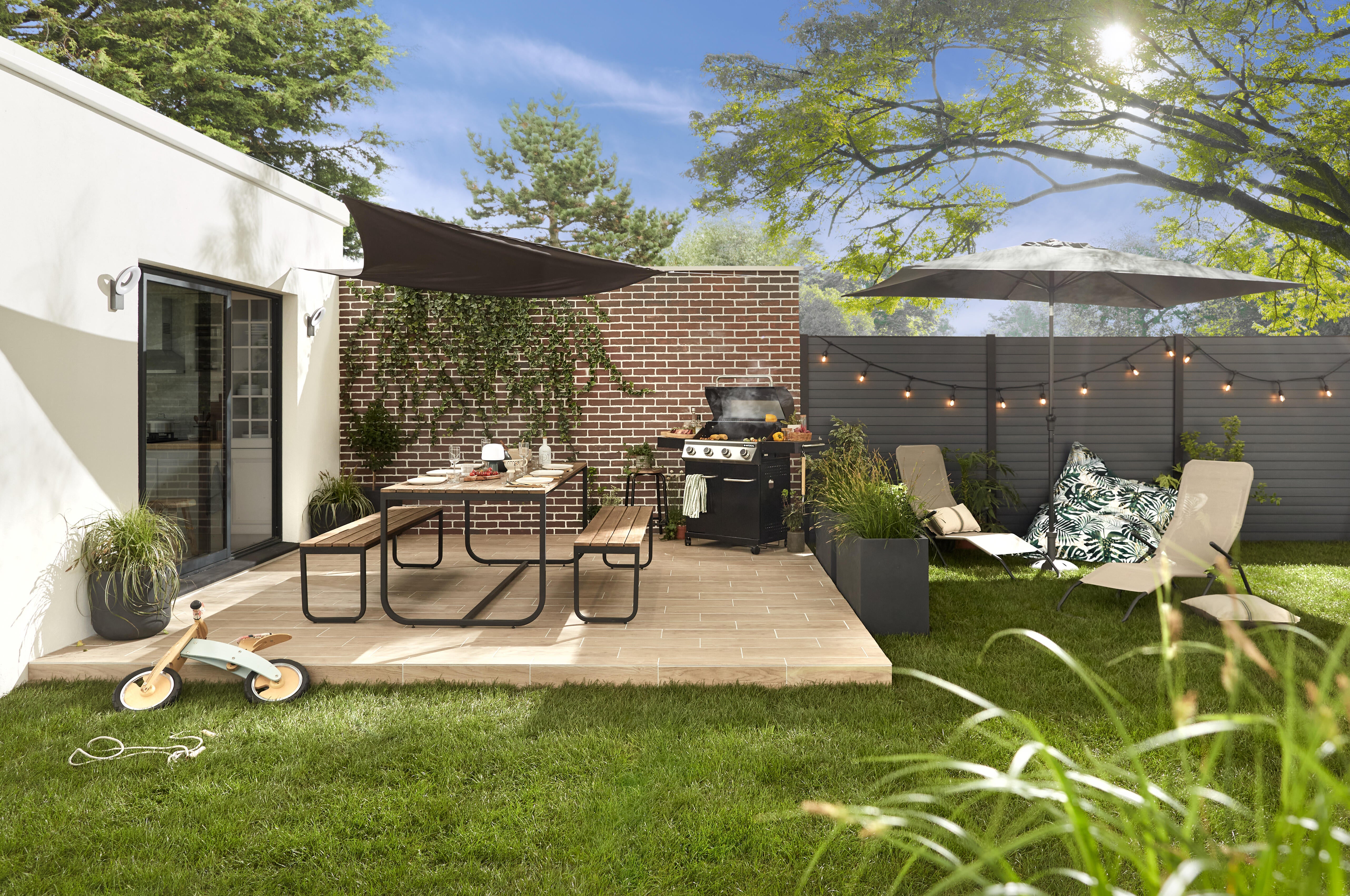 Chapéu de sol NATERIAL AVEA CINZA ESCURO 200X300CM - 3