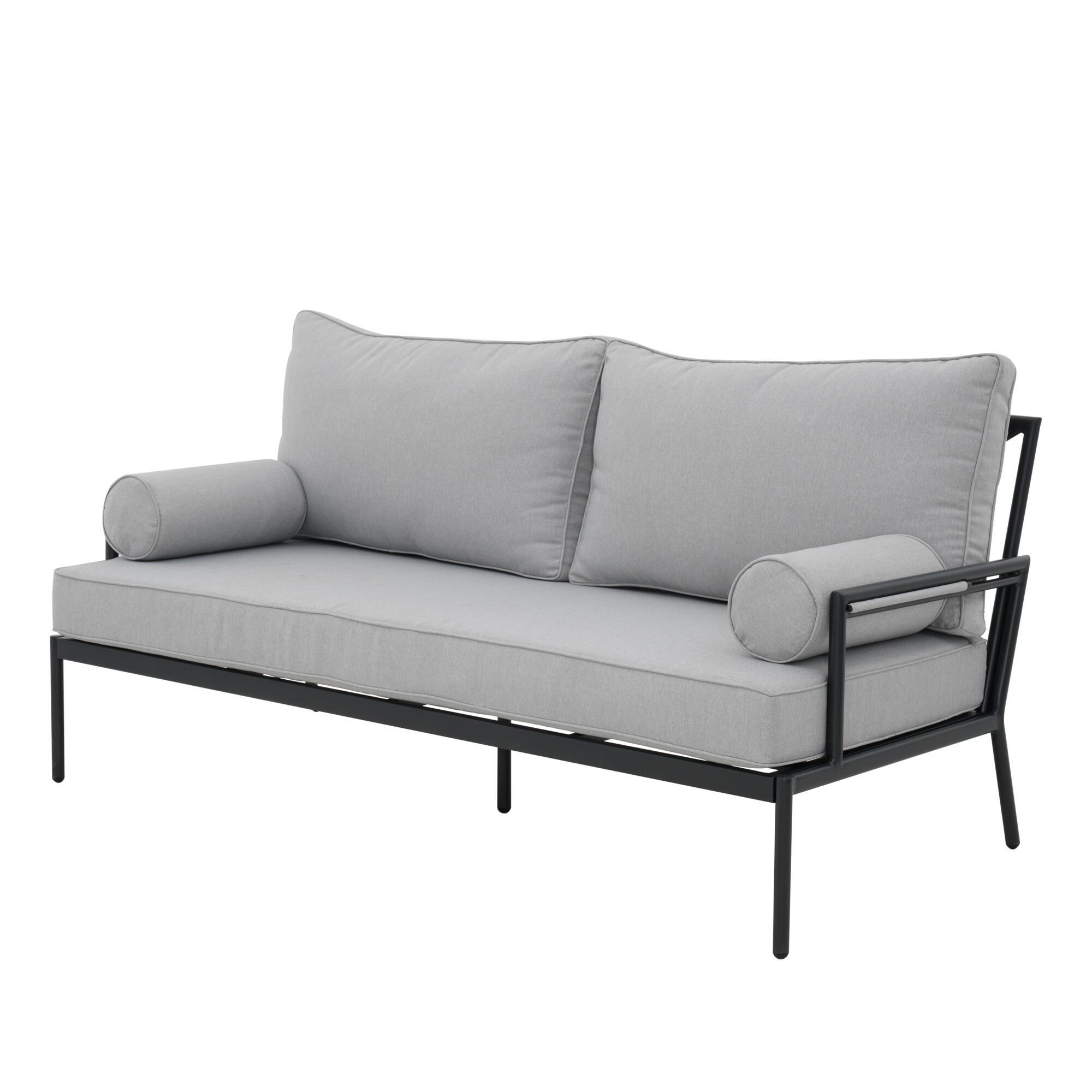 Conjunto jardim relax sofás e mesa alumínio cinzento escuro Onyx Naterial - 4