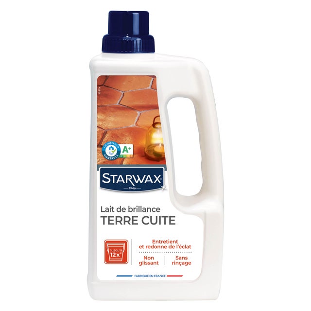 Lait de brillance tomette terre cuite STARWAX, 1L