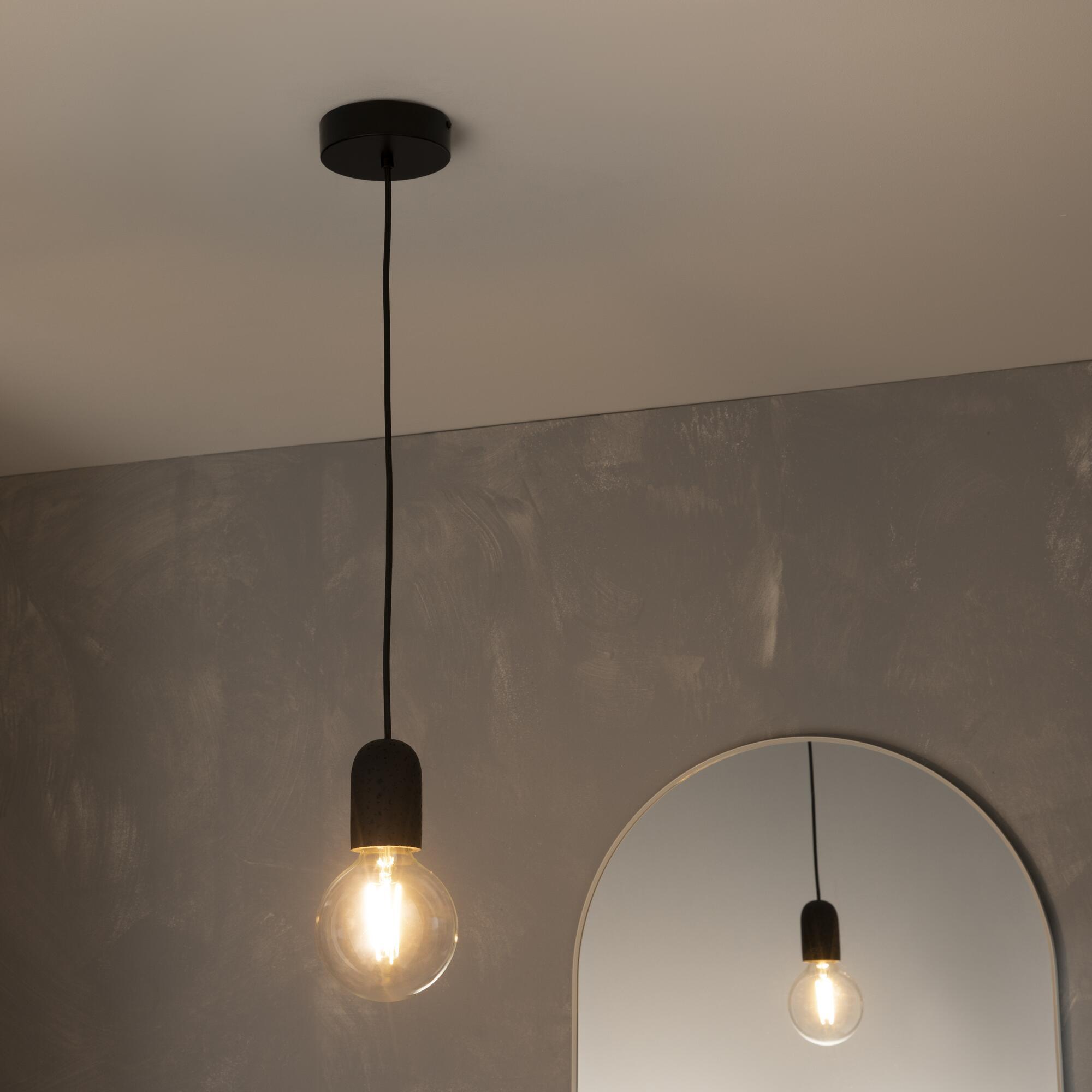 Suspension Rood ciment, noir, Diam.6.4 cm INSPIRE, E27 - 3