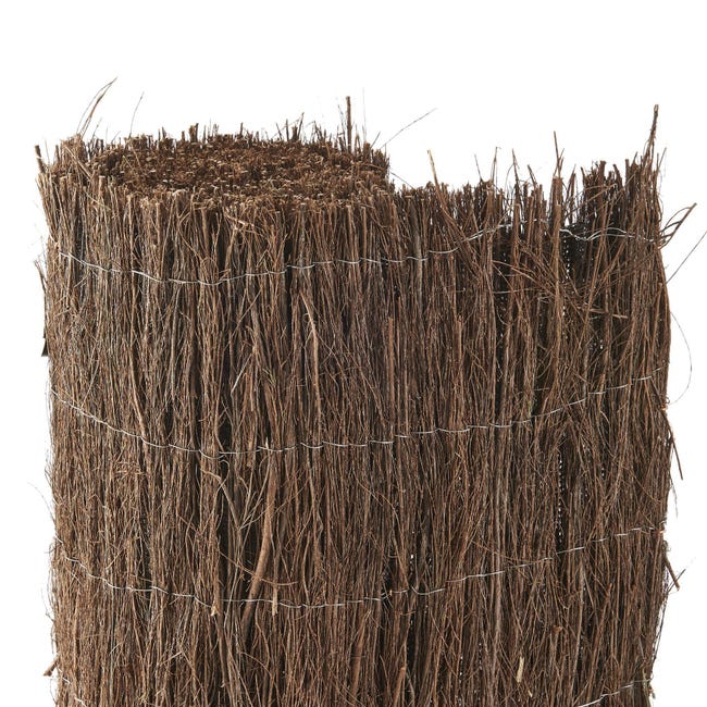 TERRE JARDIN Brise-Vue Occultant En Brande De Bruyère 3kg/m² - 1.5x3m Marron - Intimité Totale Et Protection Naturelle