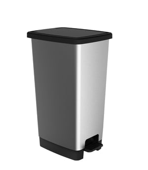Poubelle de cuisine 40L à pédale SUNDIS Cover bin effet métal