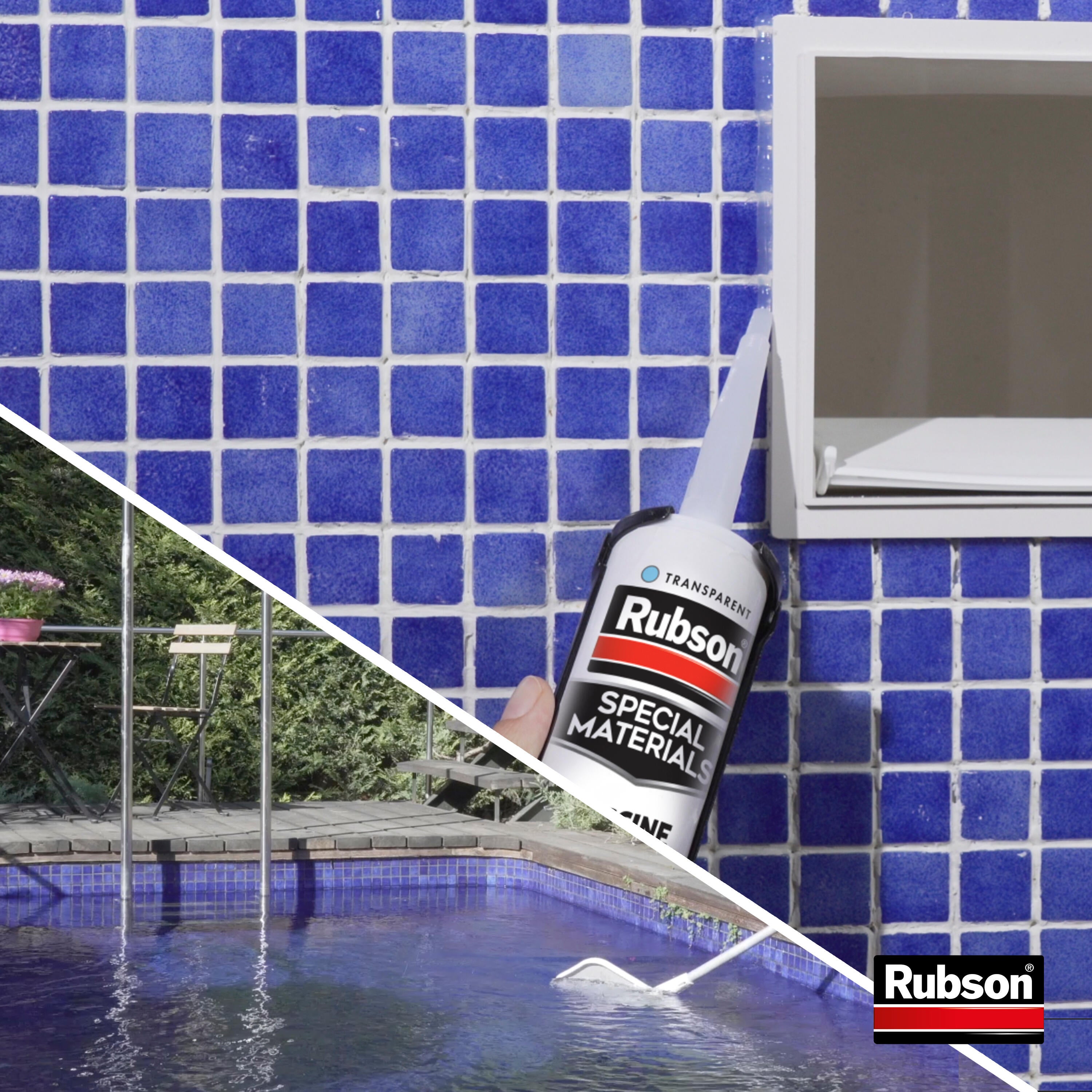 Mastic d'étanchéité Spécial piscine RUBSON transparent, 280 ml - 5