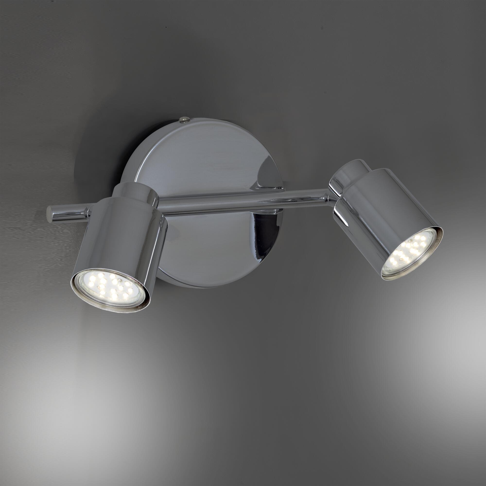 Rampe 2 spots, métal chrome gu10, INSPIRE Tekla - 8