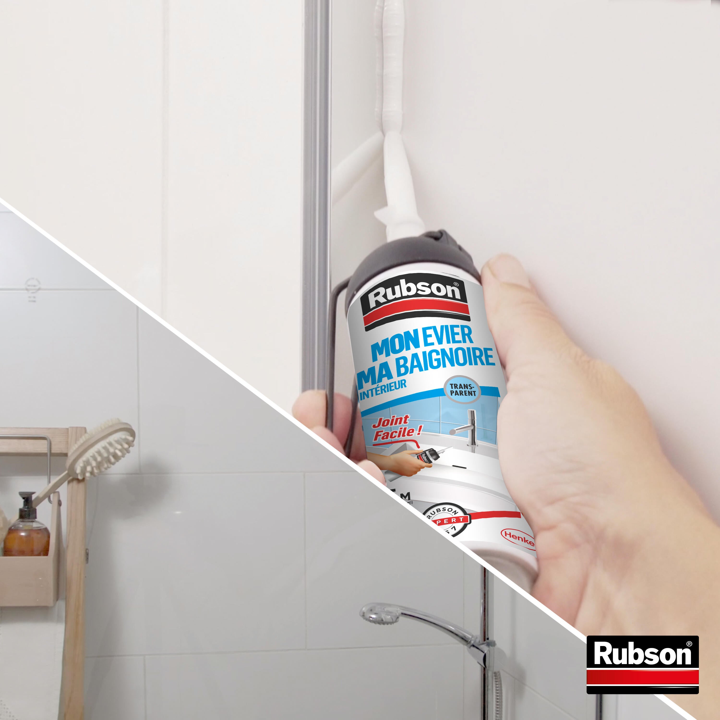 Mastic d'étanchéité Mon evier, ma baignoire RUBSON transparent 100ml - 4