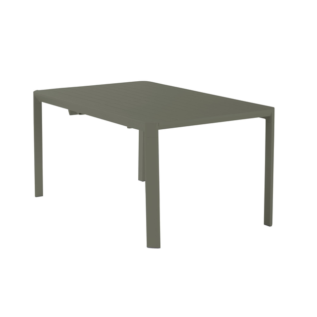 Mesa de jardín extensible Idaho de aluminio de 97/149x149x76 cm verde