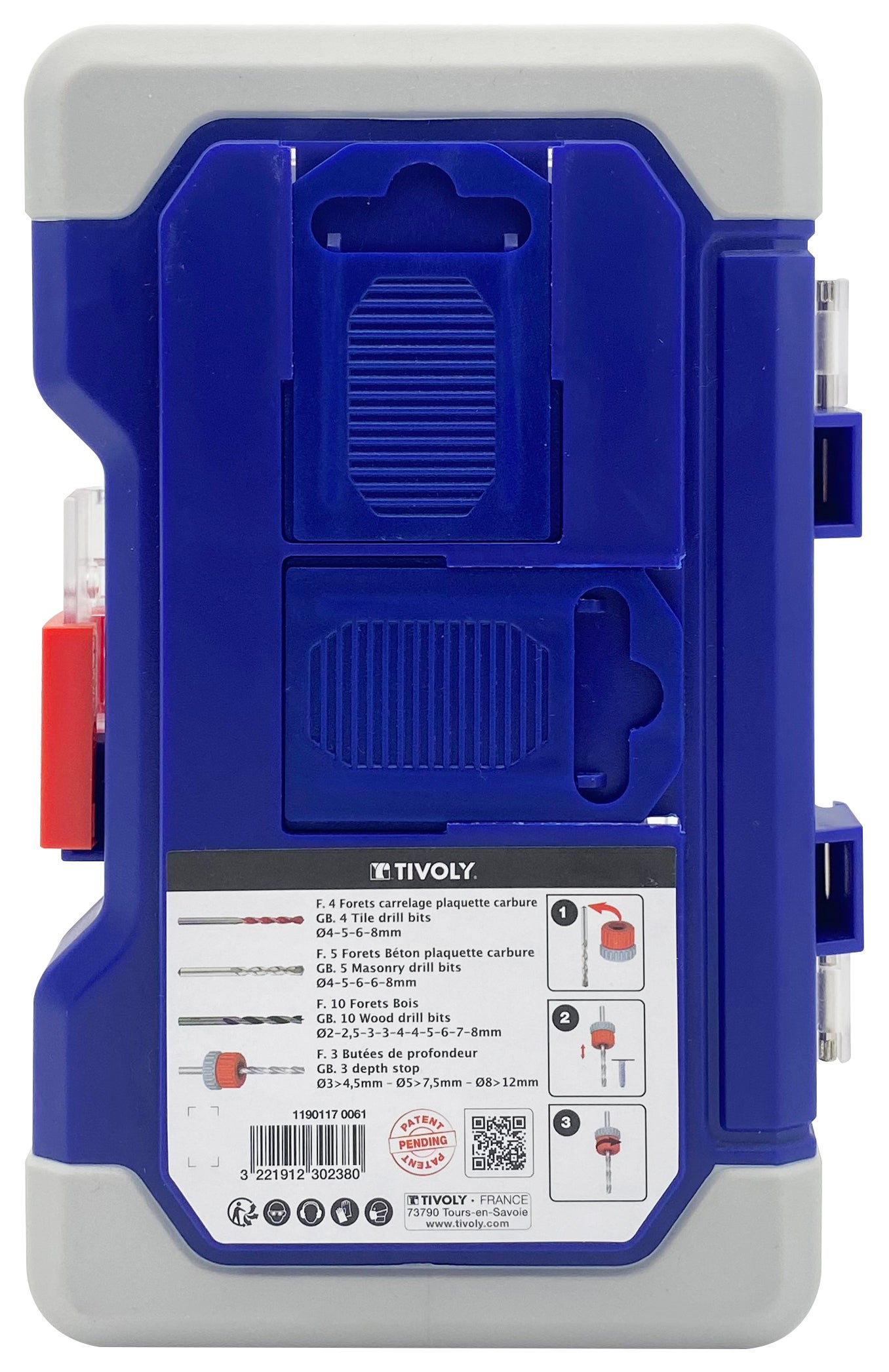 Coffret 22 pièces perçage fixations multimateriaux, Diam.2 à 8 mm TIVOLY - 5