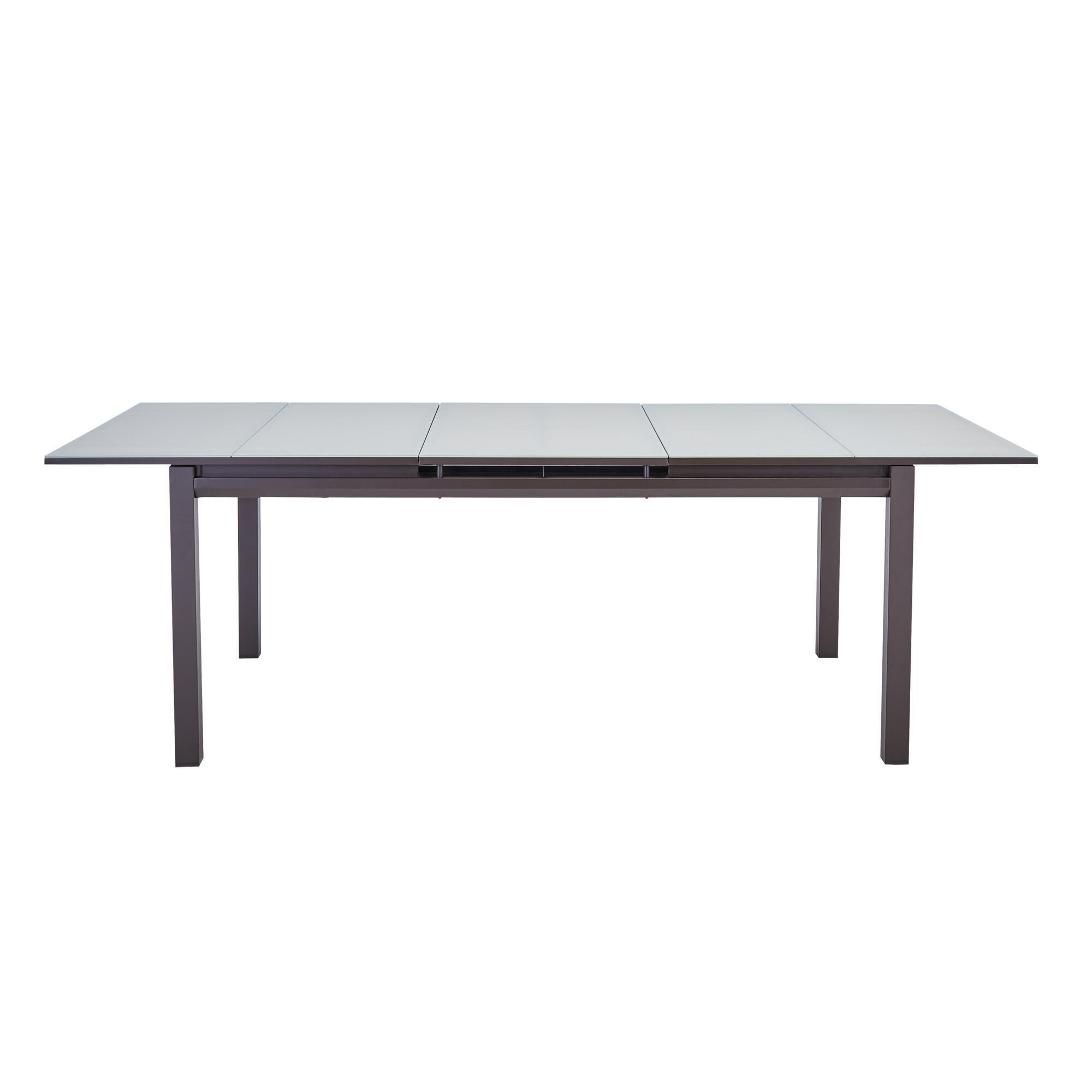Mesa de alumínio NATERIAL ODYSSEA II EASY VIDRO 180/240X100CM MOKA - 24