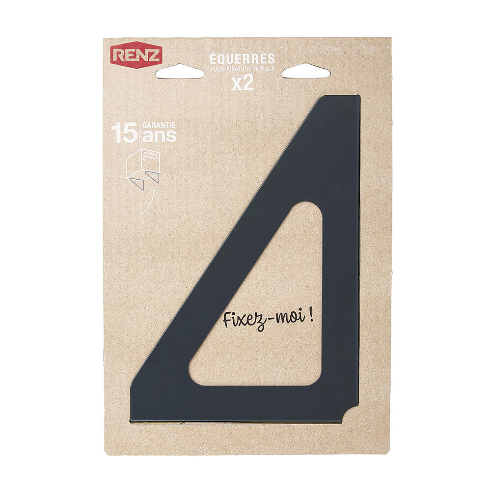 Equerre H.17.5 x l.25 x P.3 cm RENZ, gris anthracite - 7