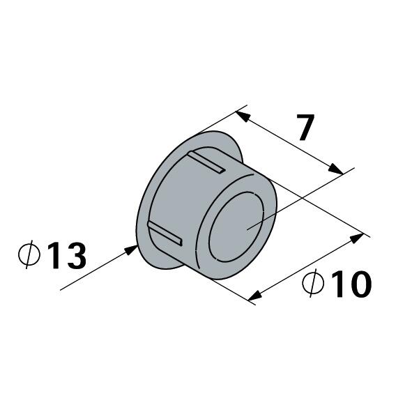 Lot de 20 cache-vis plastique brut HETTICH - 3