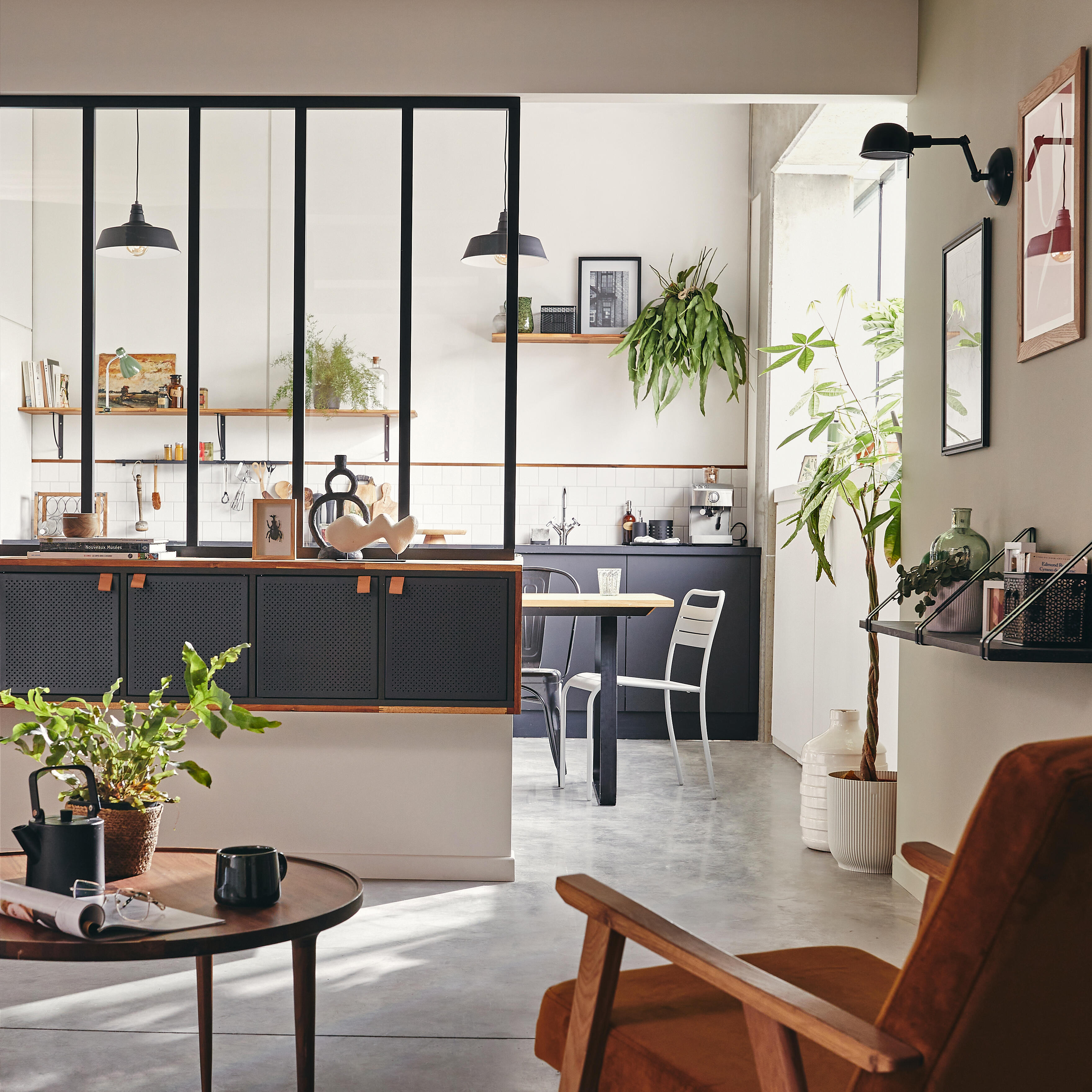 Estante cubo 4x1 preto 139,3x36x31,7 cm Spaceo Kub - 9