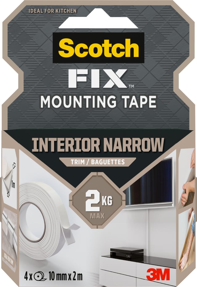 Ruban adhésif Double face beige SCOTCH L.2 m x l.10 mm