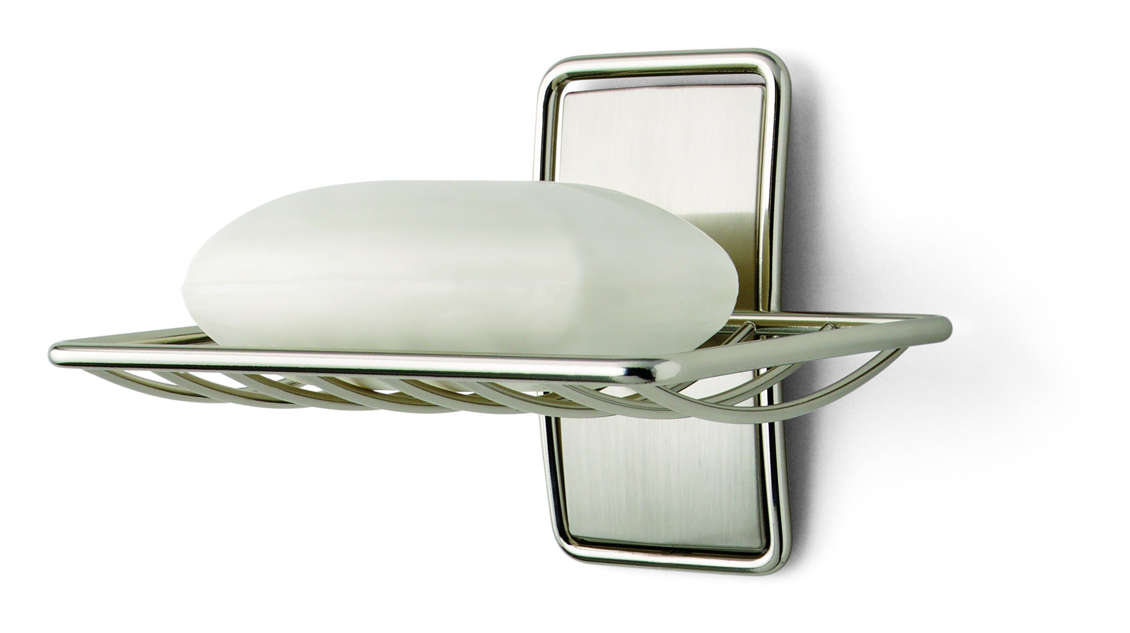 Porte-savon auto-adhésif Résistant à l'humidité chromé satiné COMMAND - 2