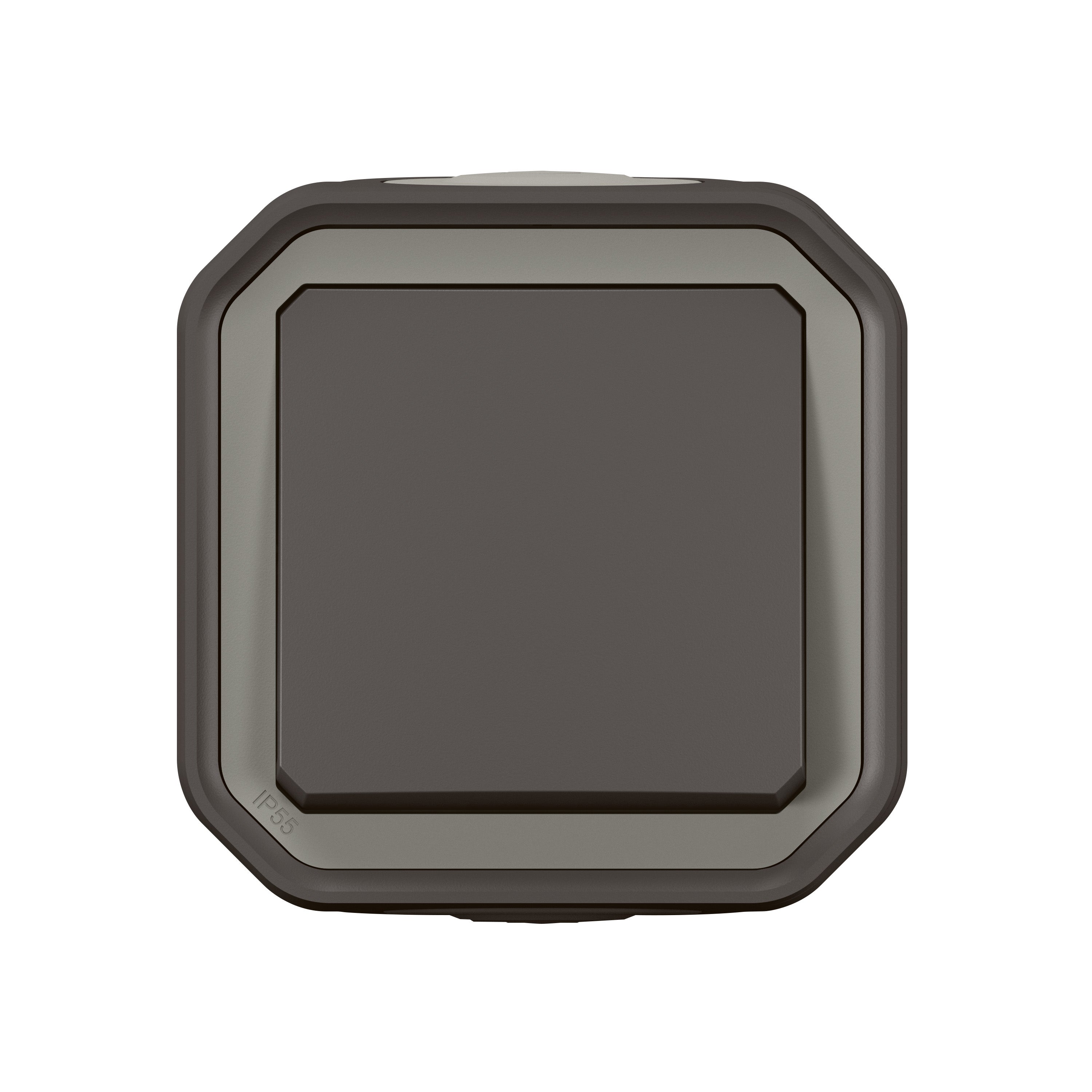 Interrupteur va-et-vient, LEGRAND Plexo, anthracite - 2