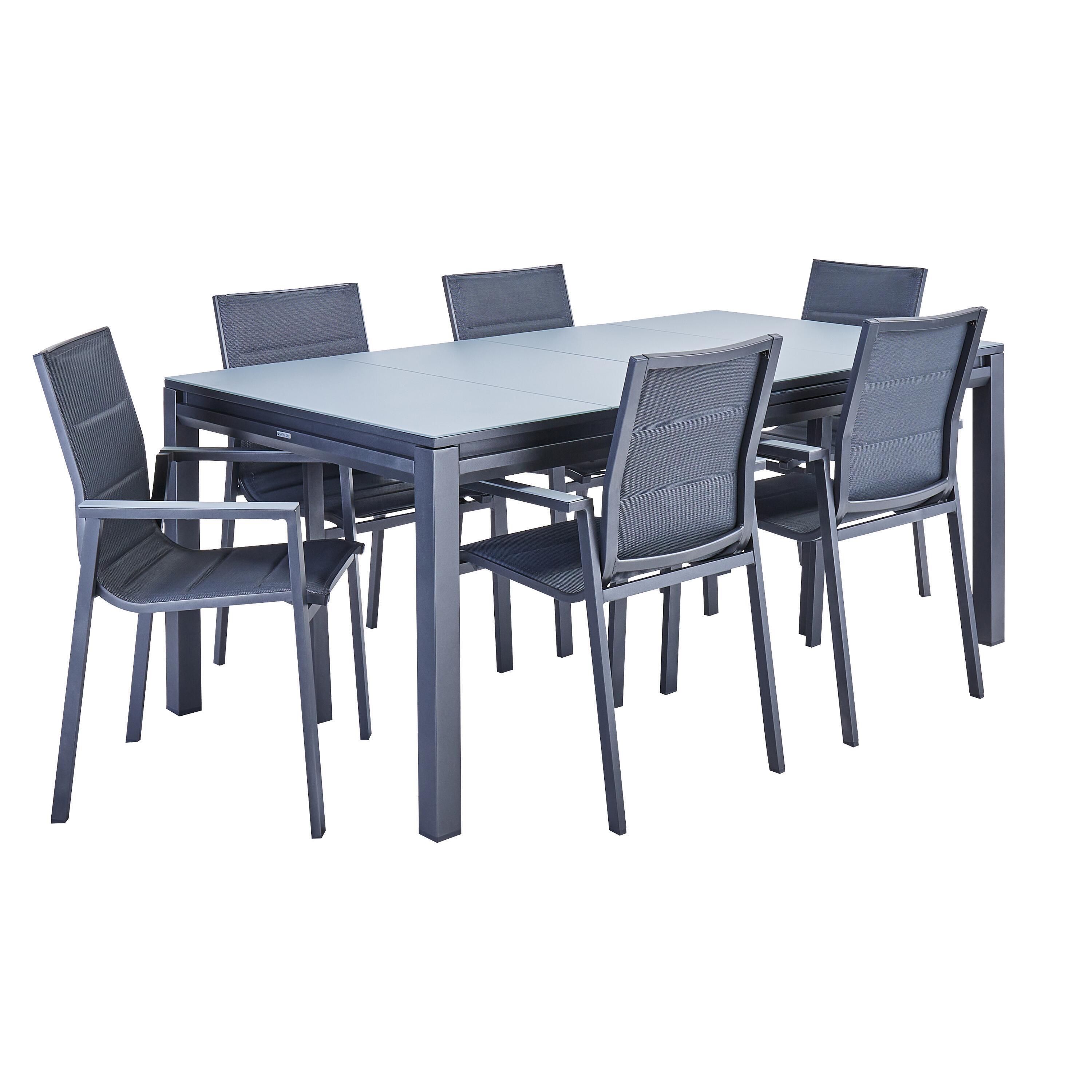 Mesa de alumínio NATERIAL AQUILA II 180/220X100CM ANTRACITE - 12