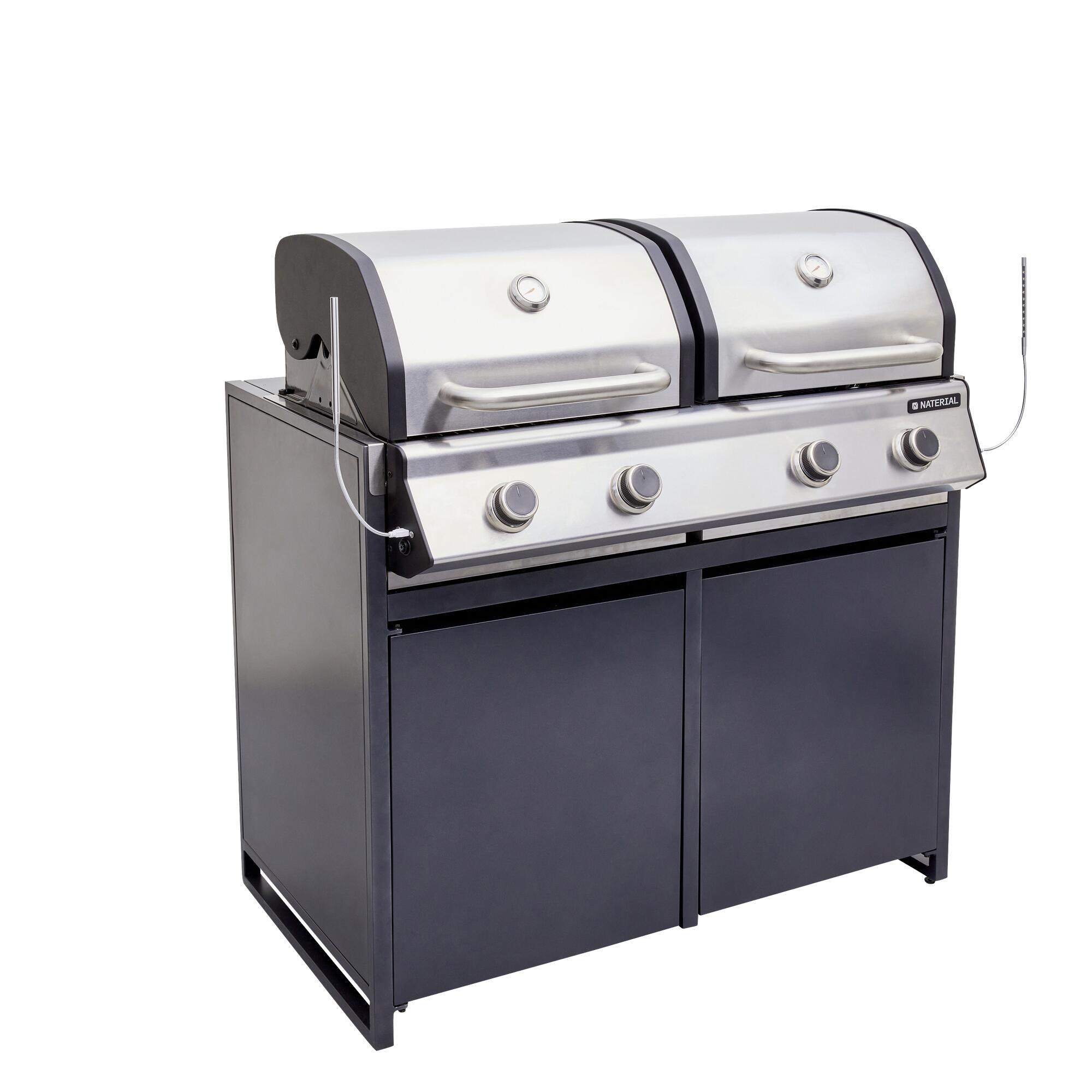 Módulo para barbecue Hudson 4 queimadores alumínio 109x60 cm Naterial Europa - 20