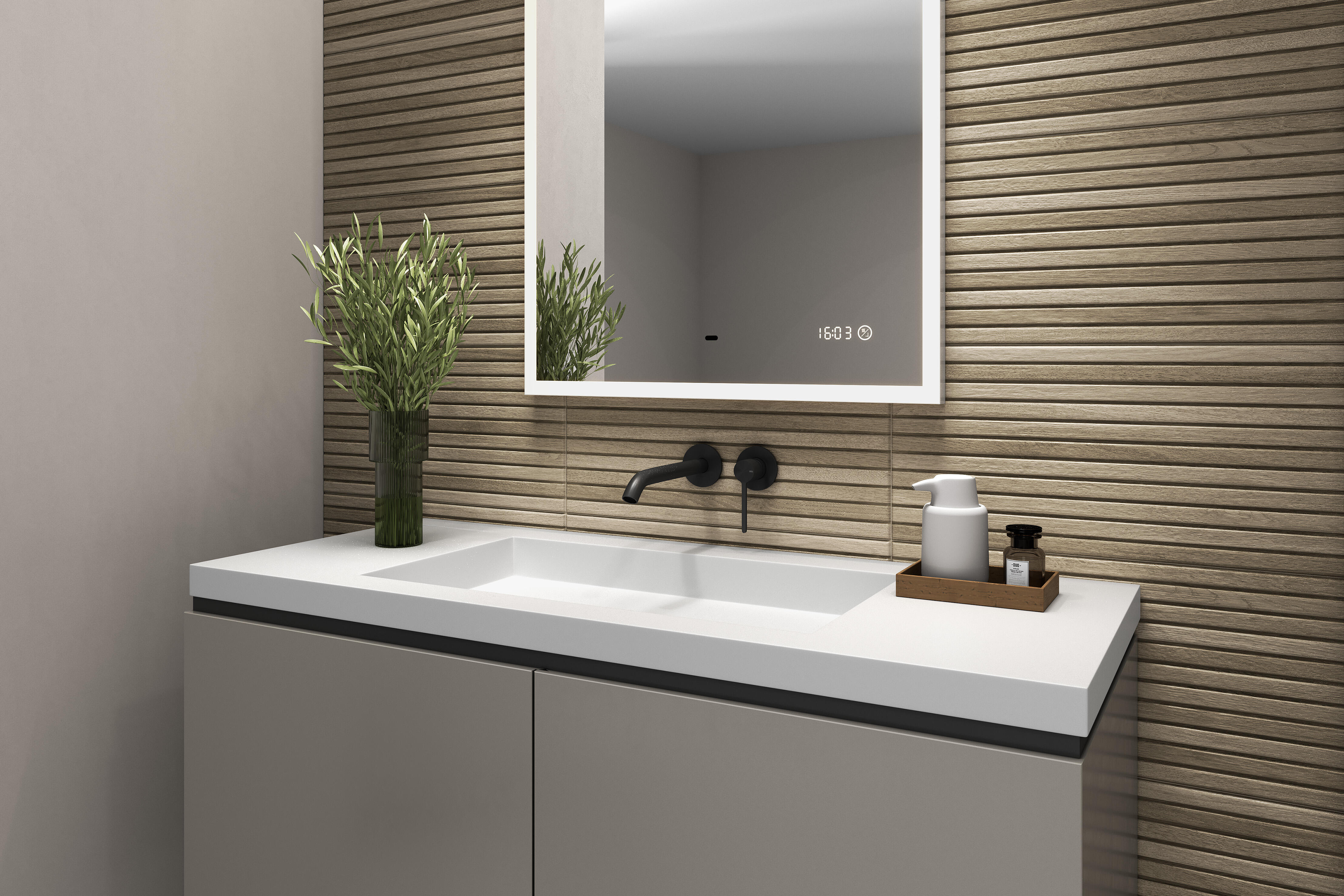 Carrelage mur intérieur effet bois naturel foncé Octobre l.31 x L.61 cm x Ep.8.5 - 4