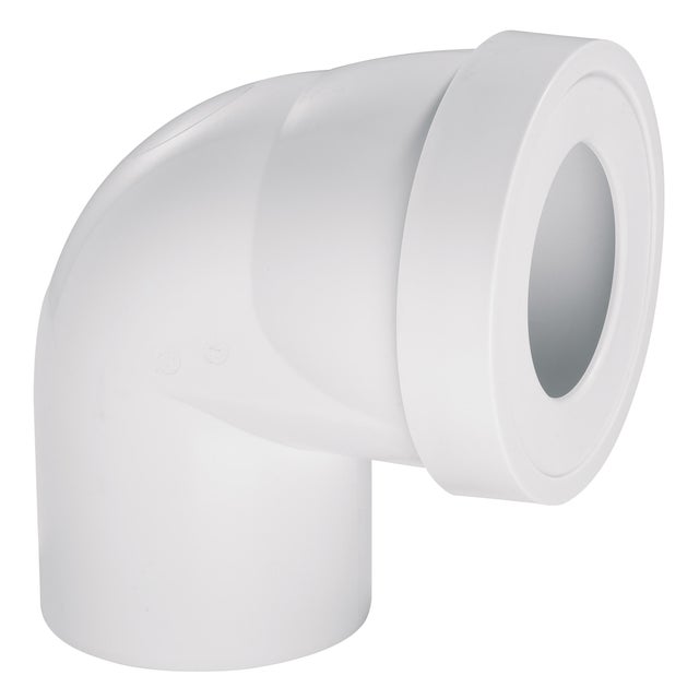 Pipe de WC courte en angle de 90 °C Diam.10 cm WIRQUIN
