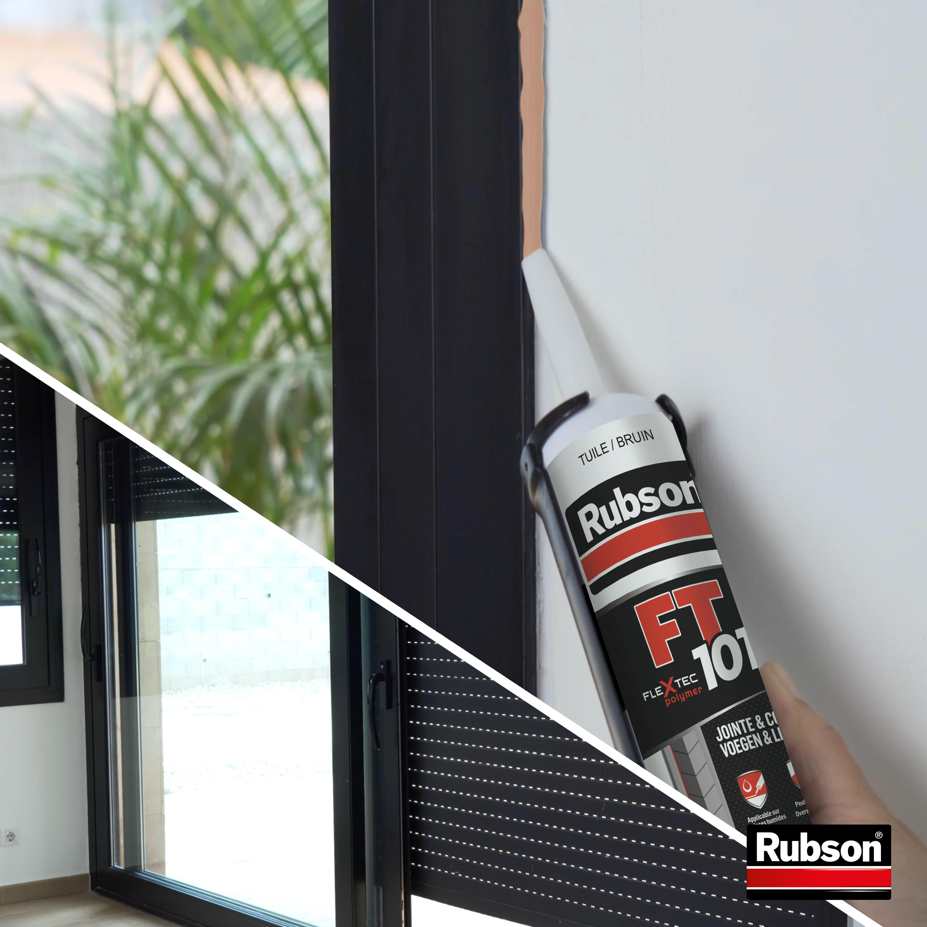 Mastic d'étanchéité Ft101 jointe et colle RUBSON tuile, 280 ml - 4