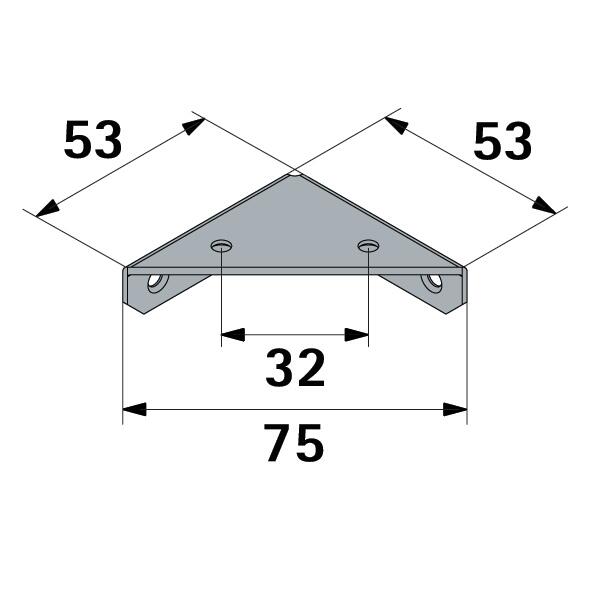 1 raccord d'assemblage acier zingué HETTICH, l.70 mm - 2
