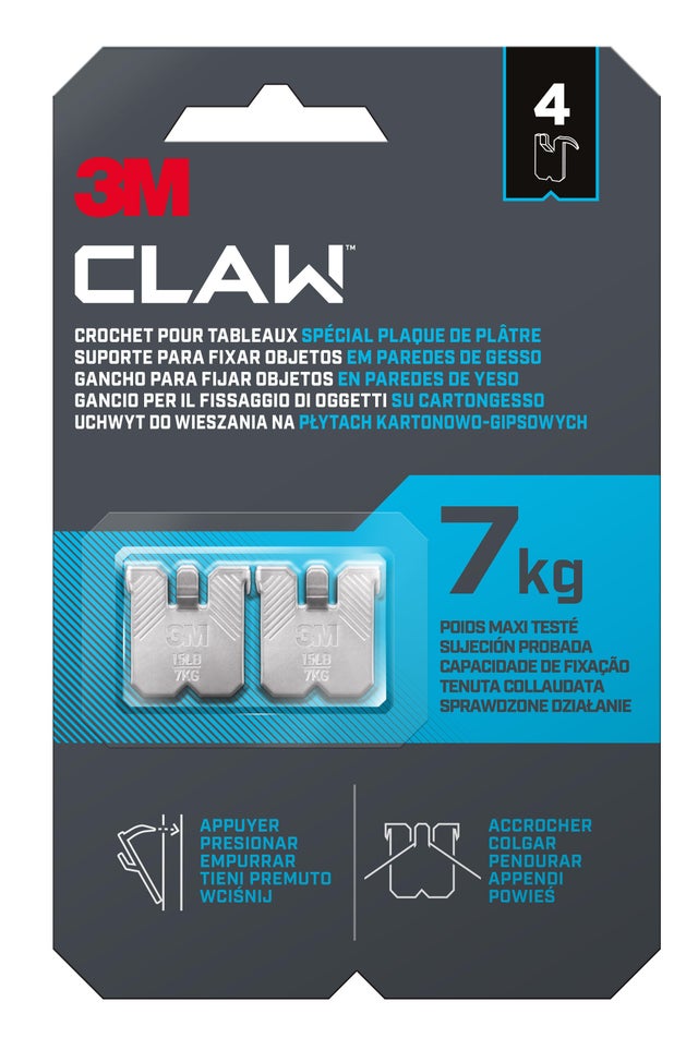 Crochet à clouer 3M H.23 x l.23 mm