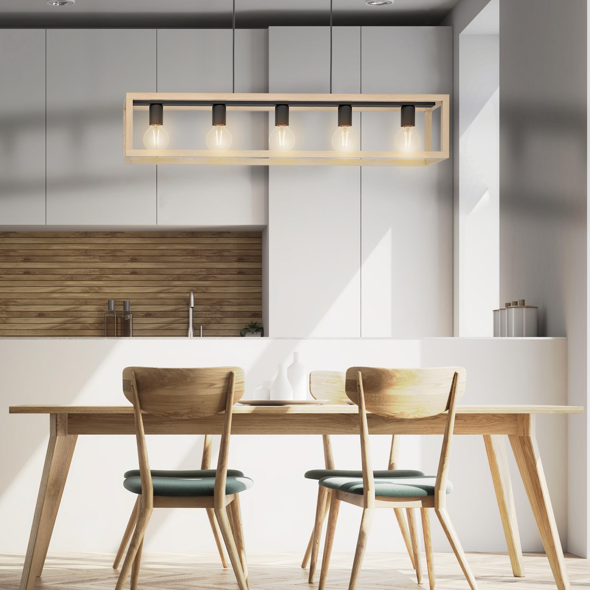 Suspension Elgort acier, marron, Diam.20 cm INSPIRE, E27 - 7