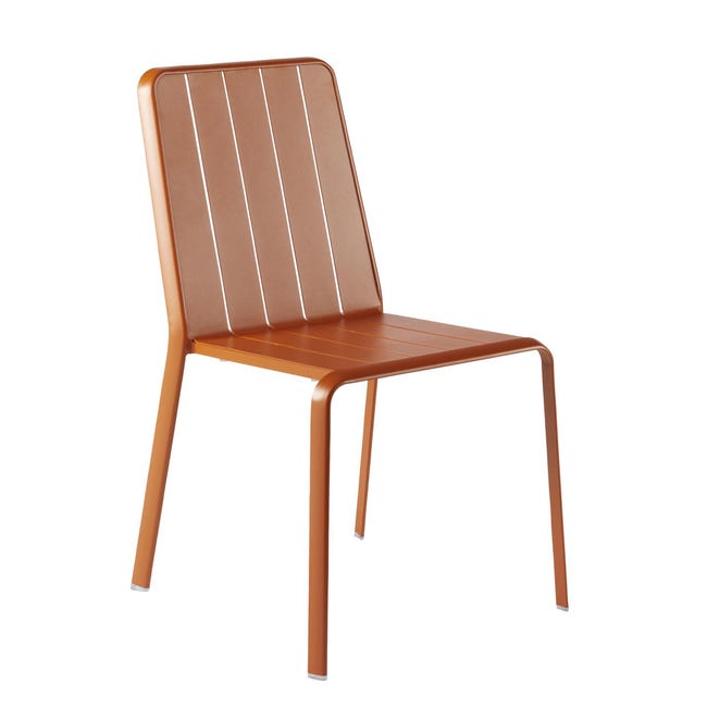 Chaise Idaho en Aluminium Terracotta