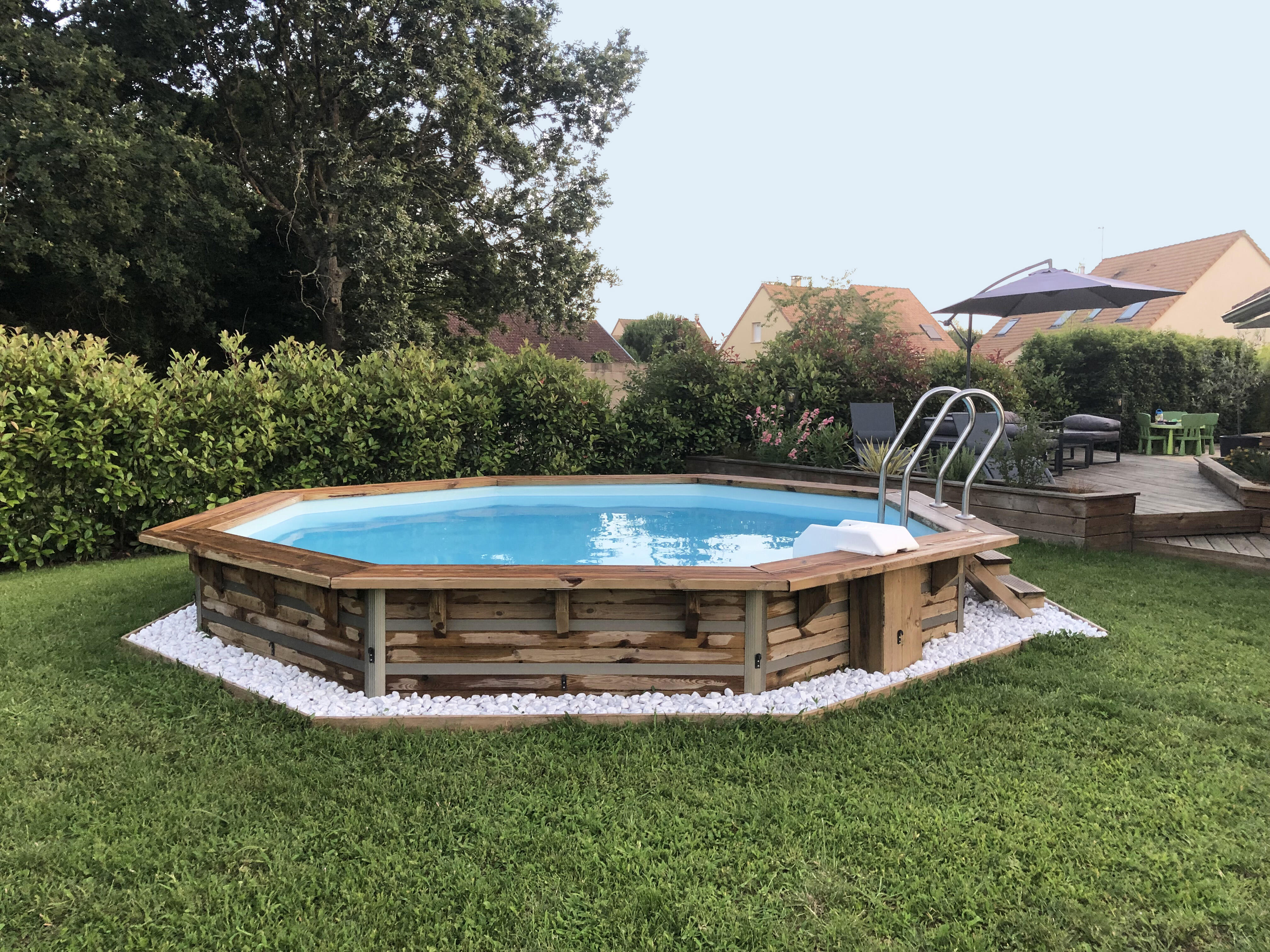 Piscine, bois Cleofas WATERCLIP, octogonal Diam.4.6 x L.4.6 x l.4.6 x H.1.29 m - 3