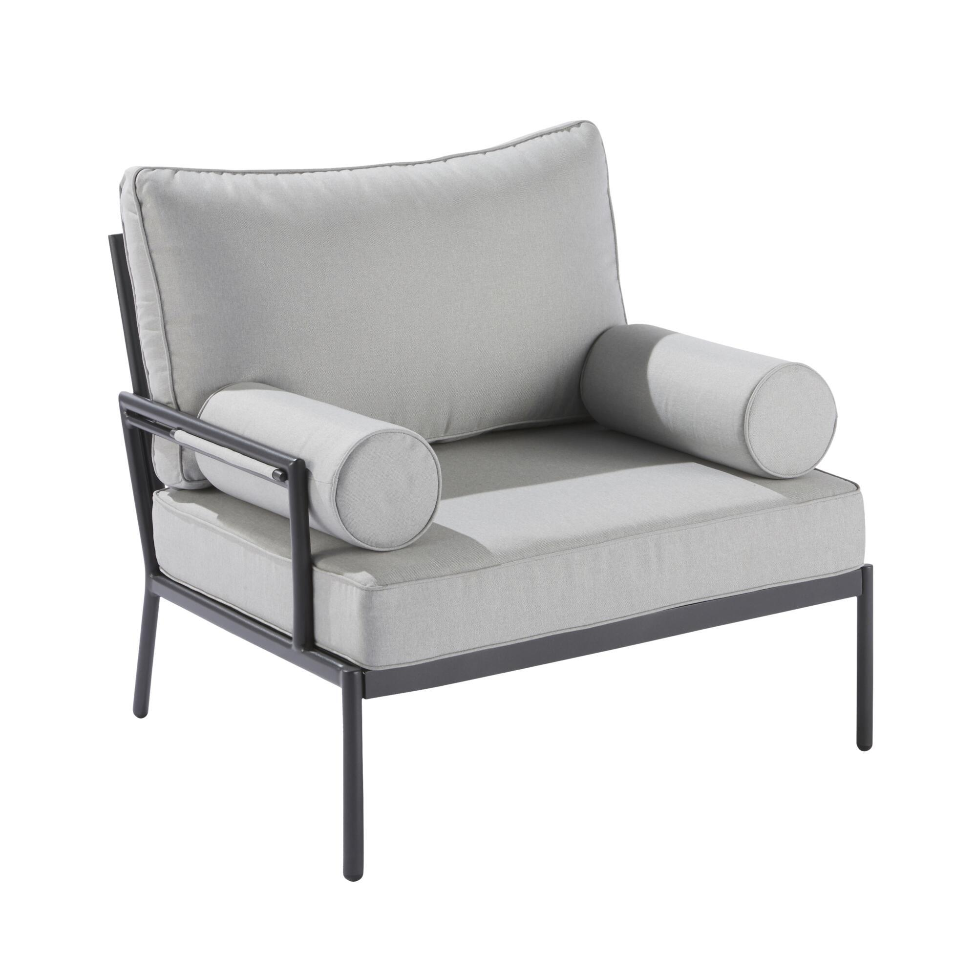 Conjunto jardim relax sofás e mesa alumínio cinzento escuro Onyx Naterial - 3
