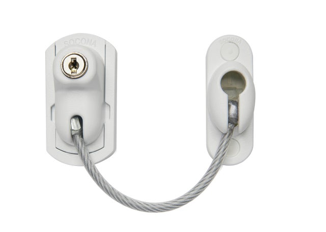Entrebâilleur de porte zamak blanc, SOCONA Vigicbale - uc6