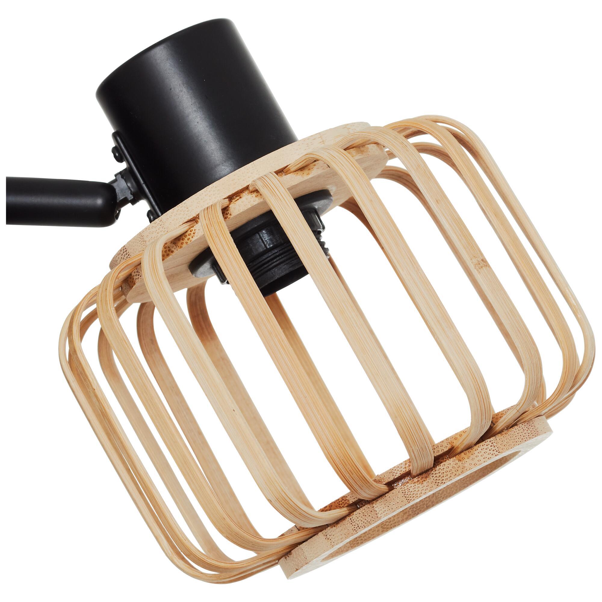 Foco decorativo INSPIRE PECAN E14 1 LÂMPADA METAL MATE PRETO/BAMBU - 5