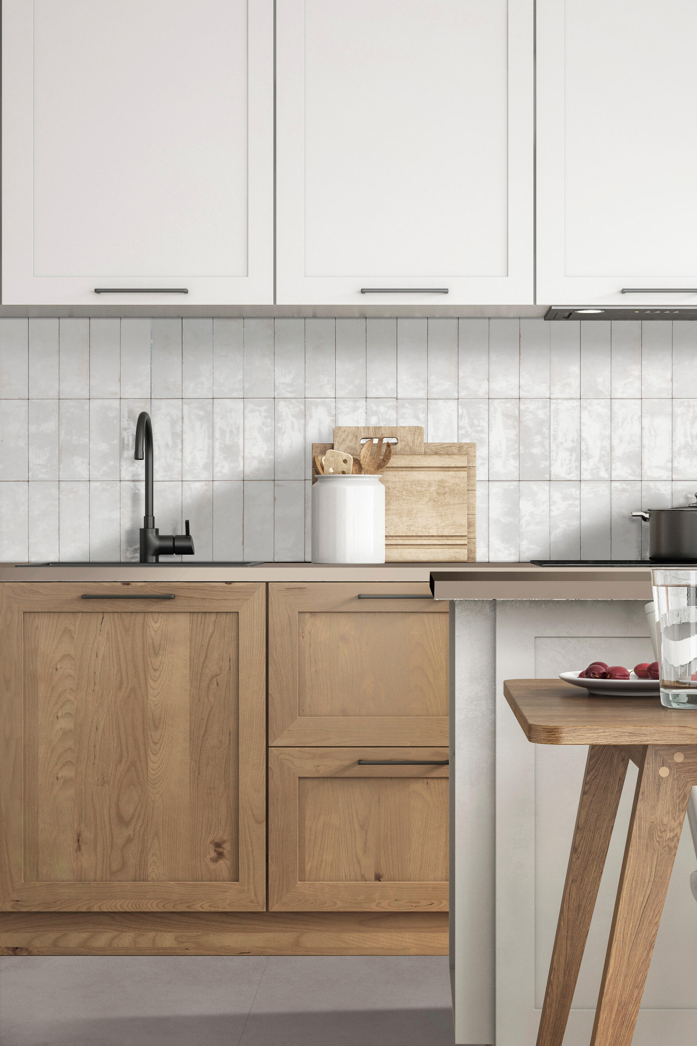 Carrelage mur intérieur effet zellige blanc Pablito l.5 x L.15 cm - 2