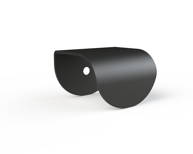 Tirador de mueble spaceo kub de metal negro mate de 21x28mm