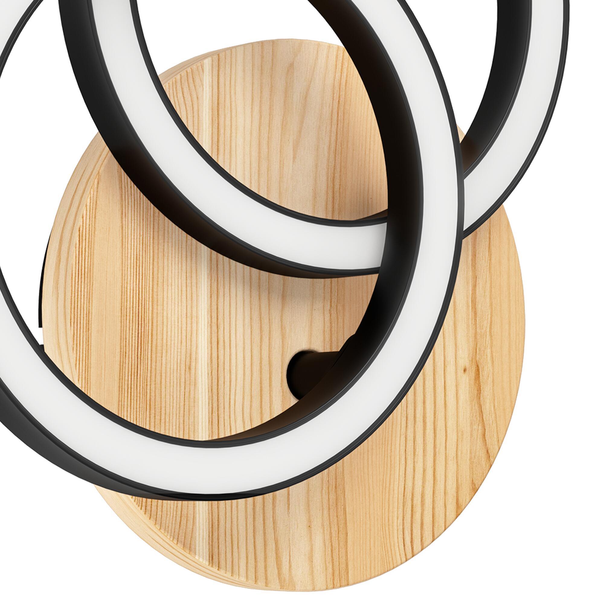 Applique murale LED, acier / acier / plastique, noir, Rog, INSPIRE - 4