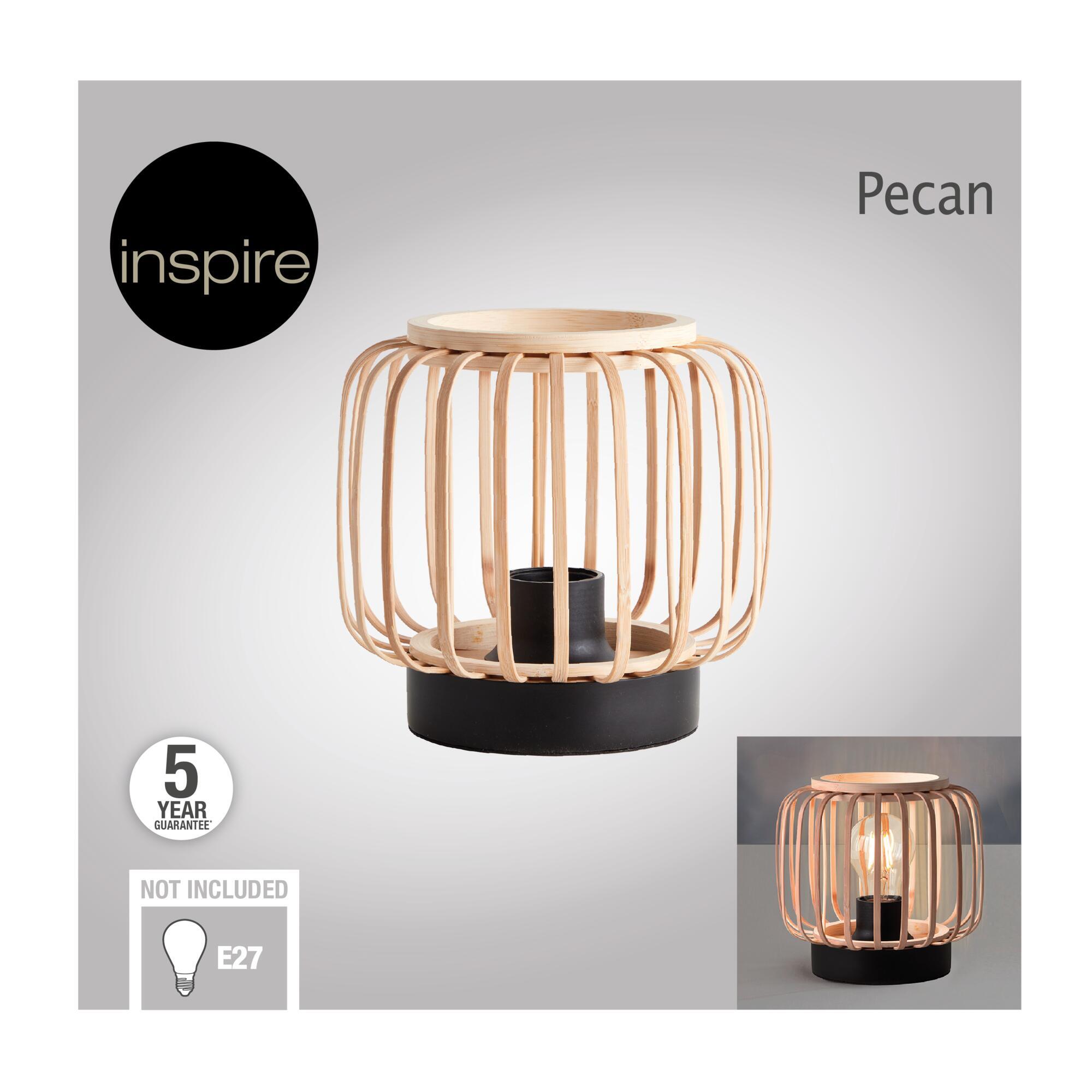 Lampe Pecan bambou, acier, beige, H.17.5 cm INSPIRE, E27 - 12