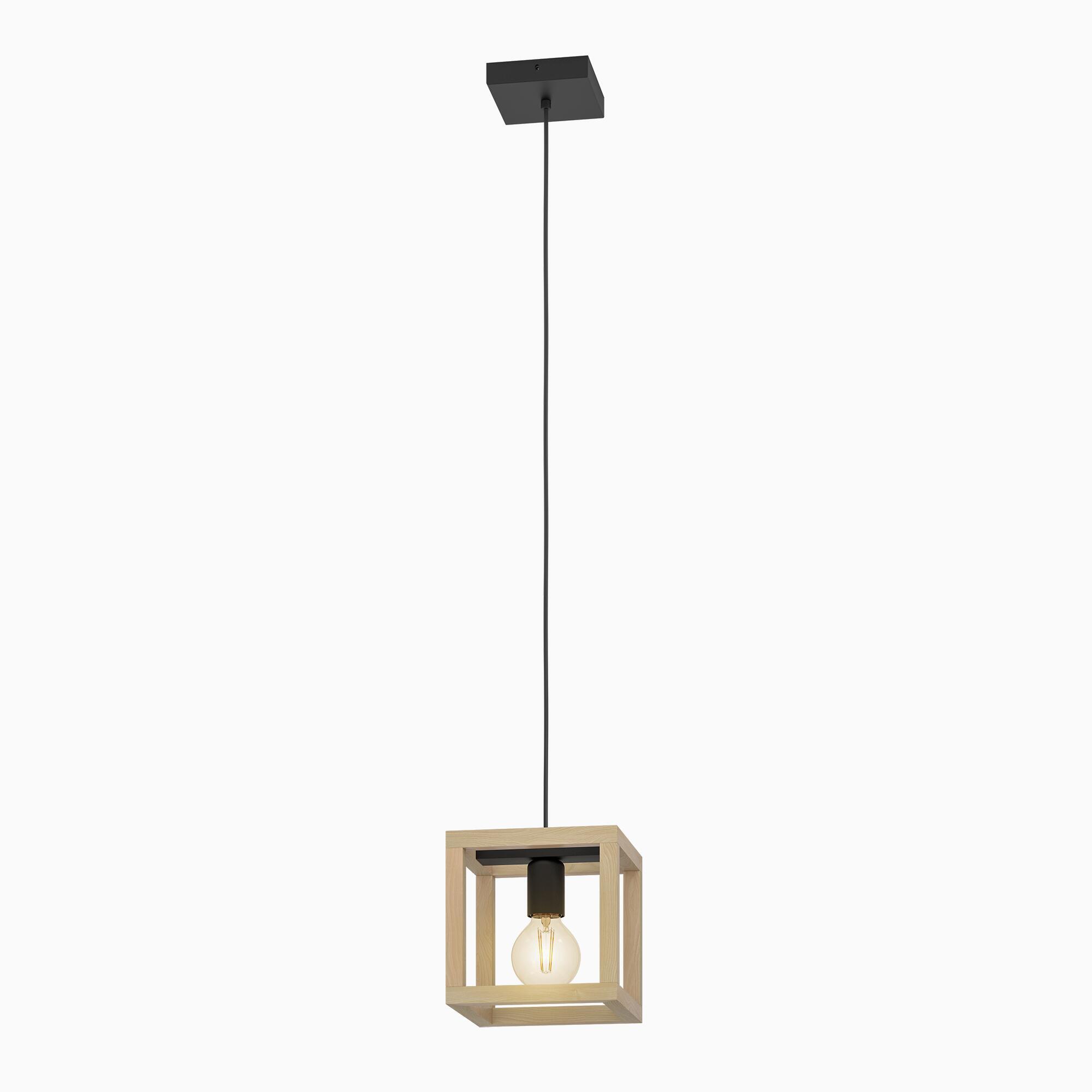 Suspension Elgort bois, marron, Diam.20 cm INSPIRE, E27 - 7
