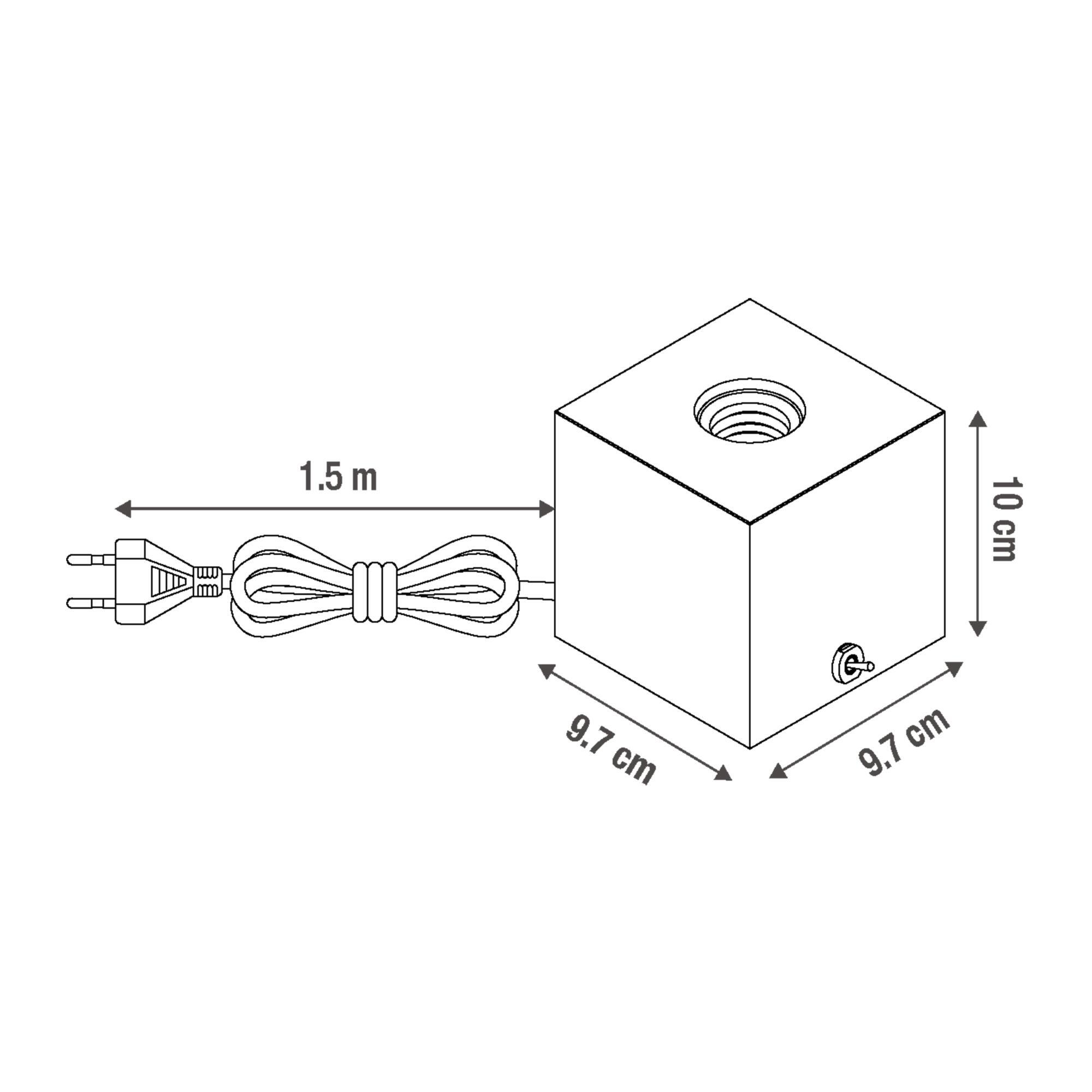 Lámpara de mesa compatible con casquillo E27 Booken INSPIRE con estructura madera beige pantalla beige de madera alimentación a red - 7