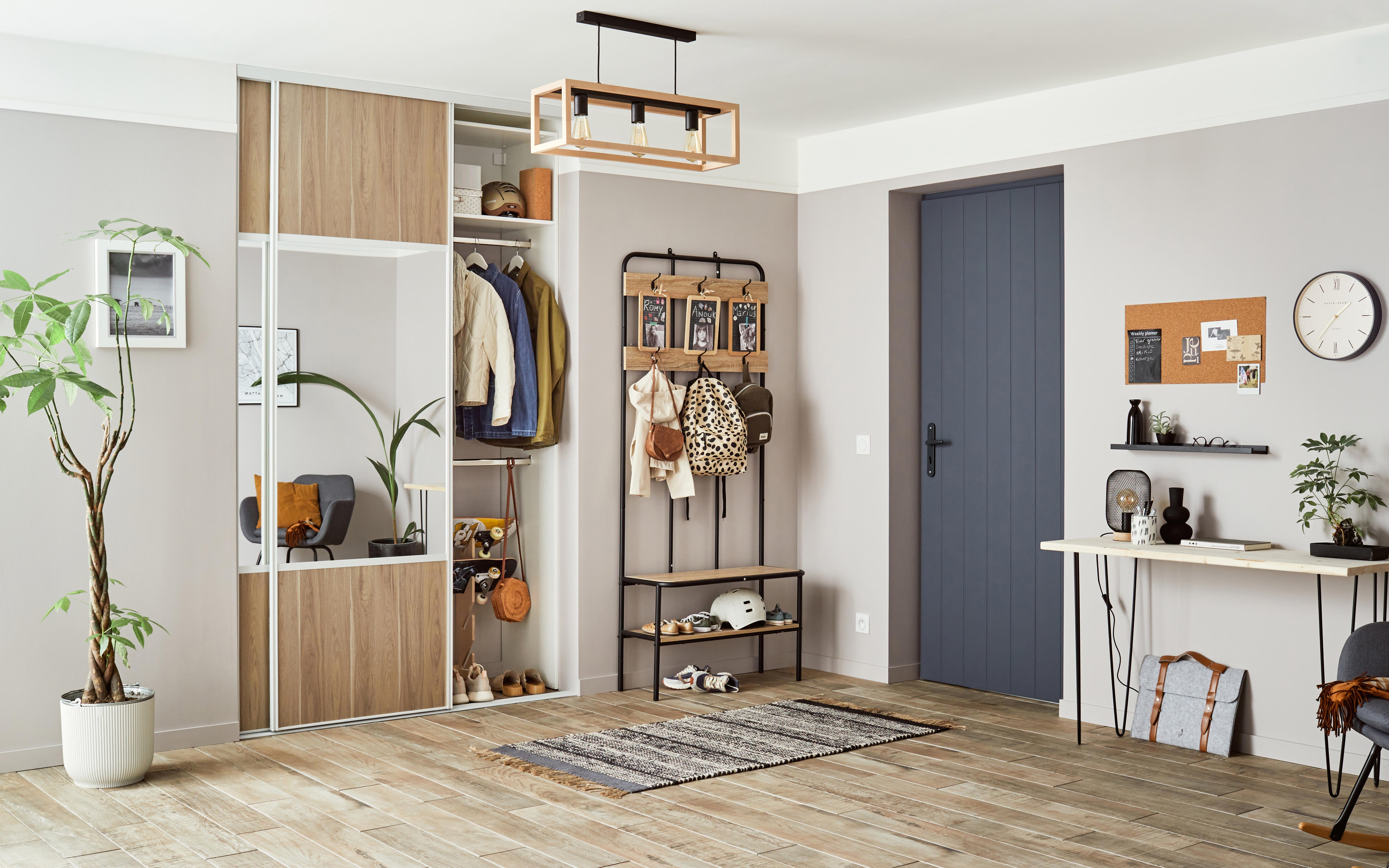 Suspension Elgort bois, noir, Diam.20 cm INSPIRE, E27 - 8