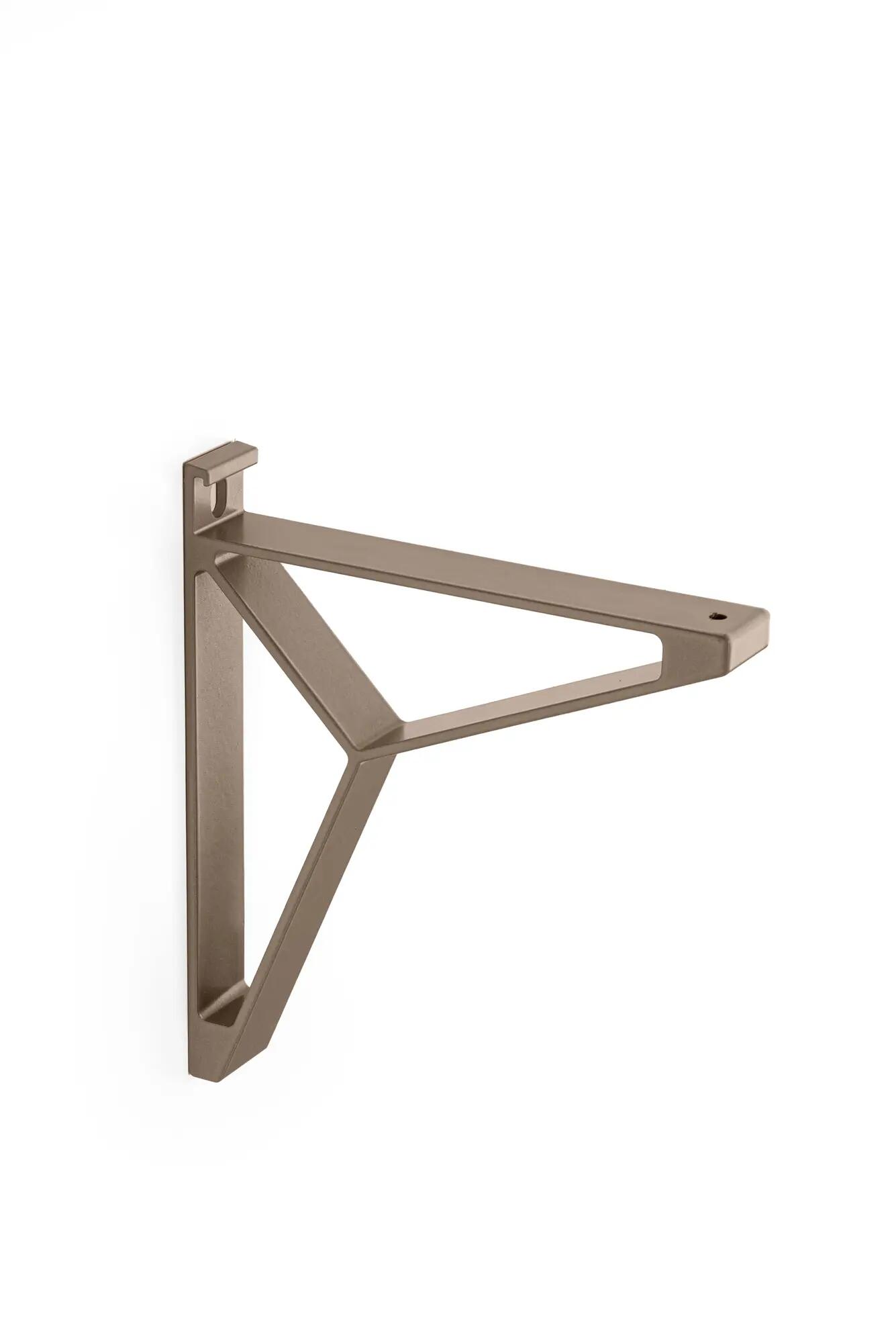 Equerre de fixation murale aluminium enduit de resine epoxy bronze, H ...