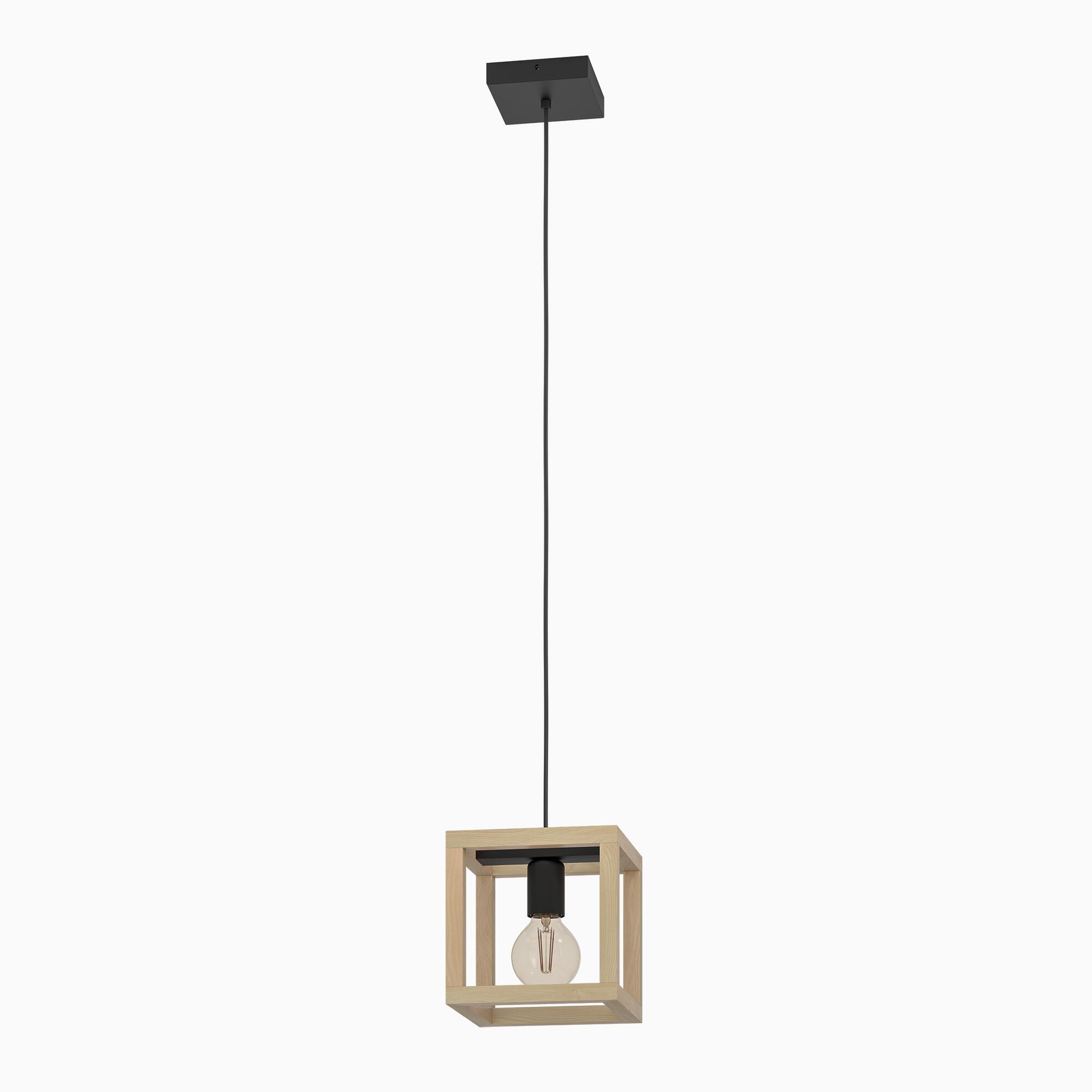 Suspension Elgort bois, marron, Diam.20 cm INSPIRE, E27 - 6
