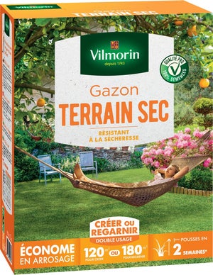 Gazon terrain sec 120 m²
