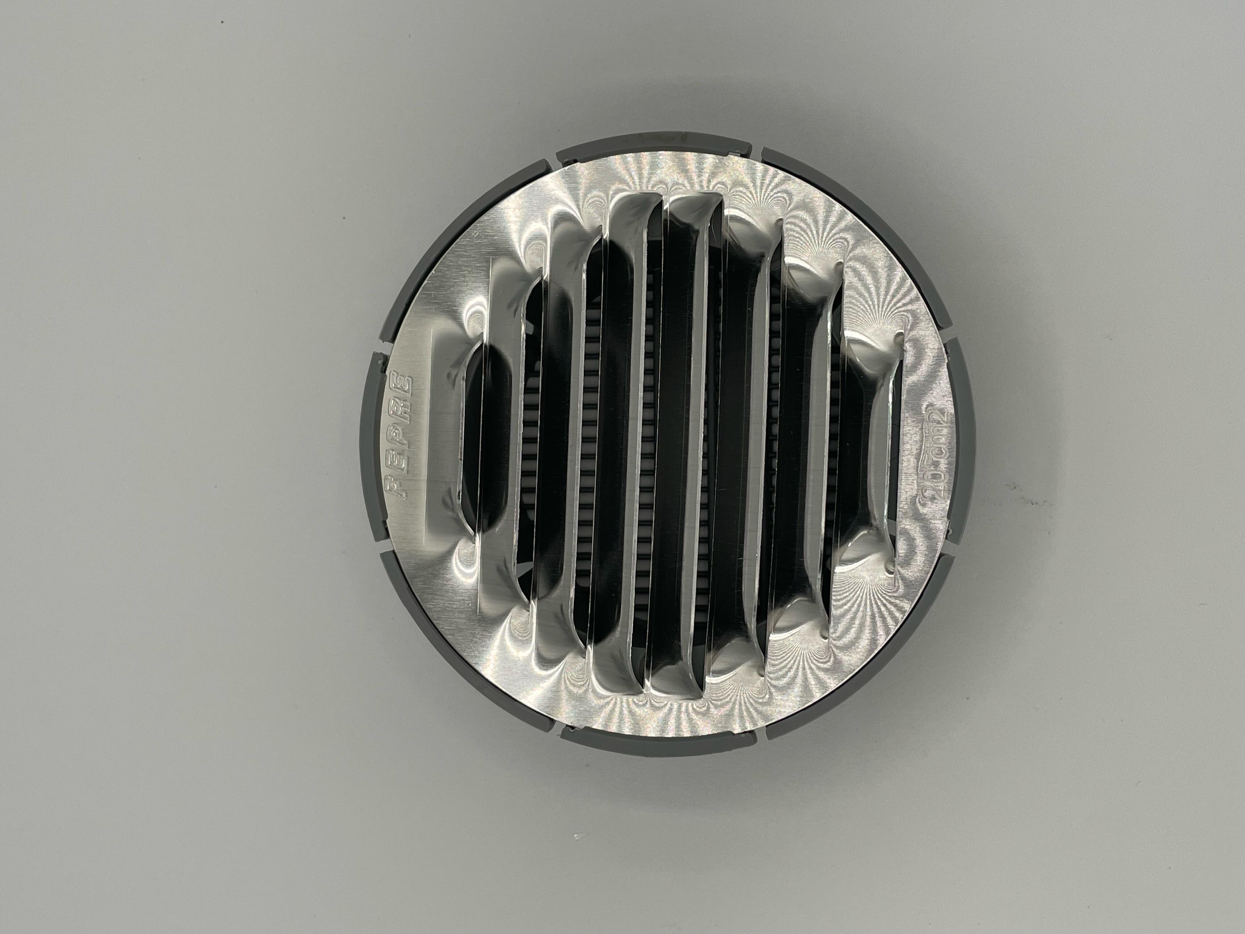 Grille d'aération aluminium naturel Diam.11 cm - 3