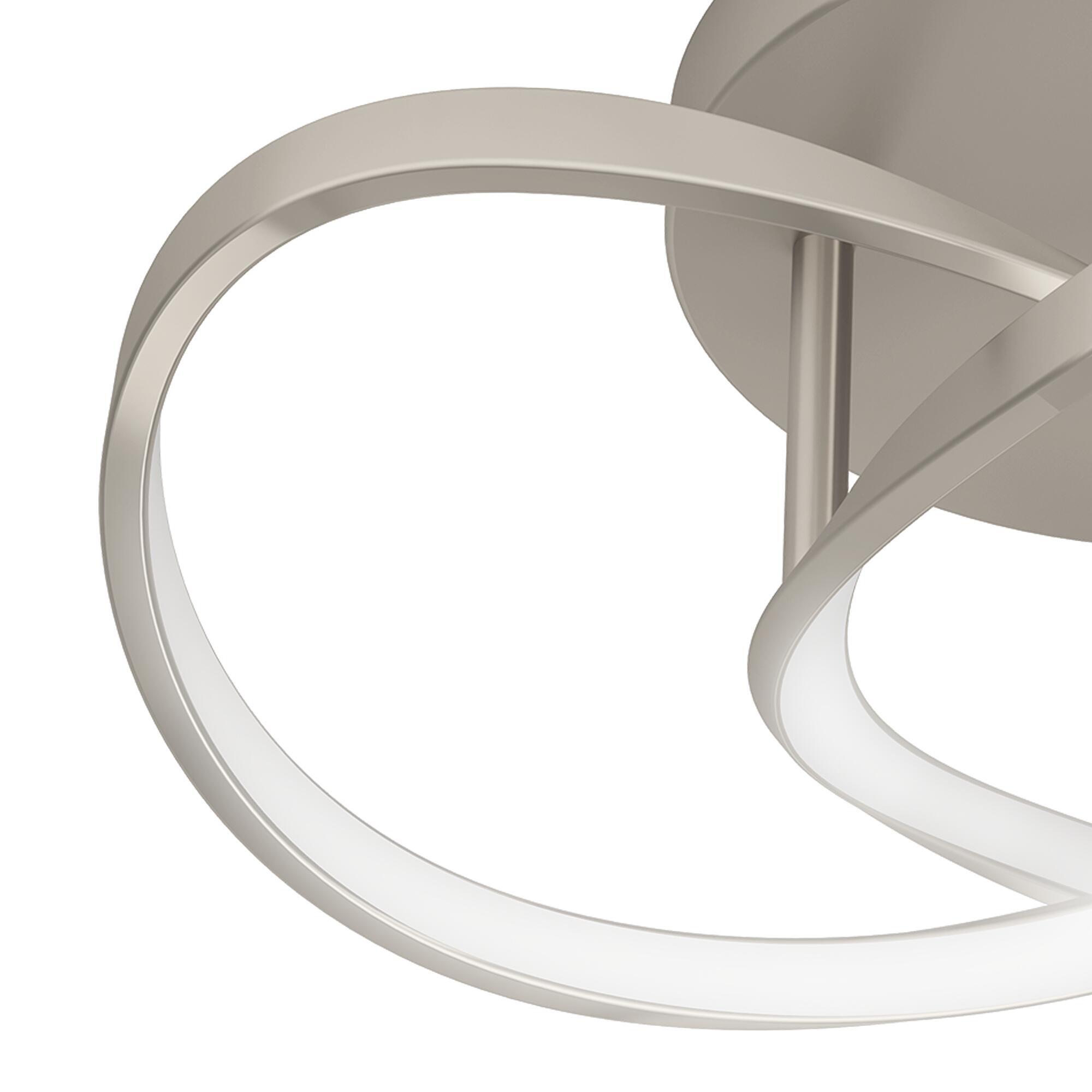 Plafonnier LED design, argenté, 2800 lumens INSPIRE Esme D.35 cm - 3