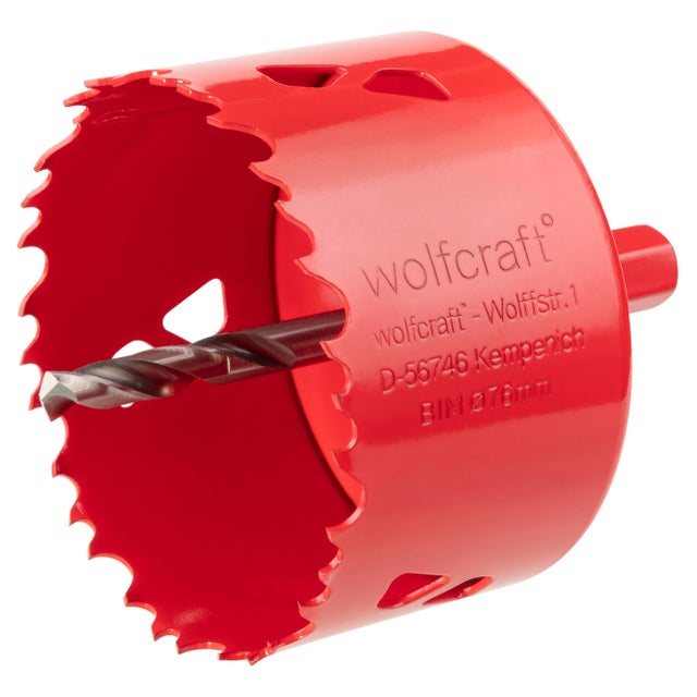 Scie cloche bois/plastique/métal/plâtre WOLFCRAFT Diam.76 mm